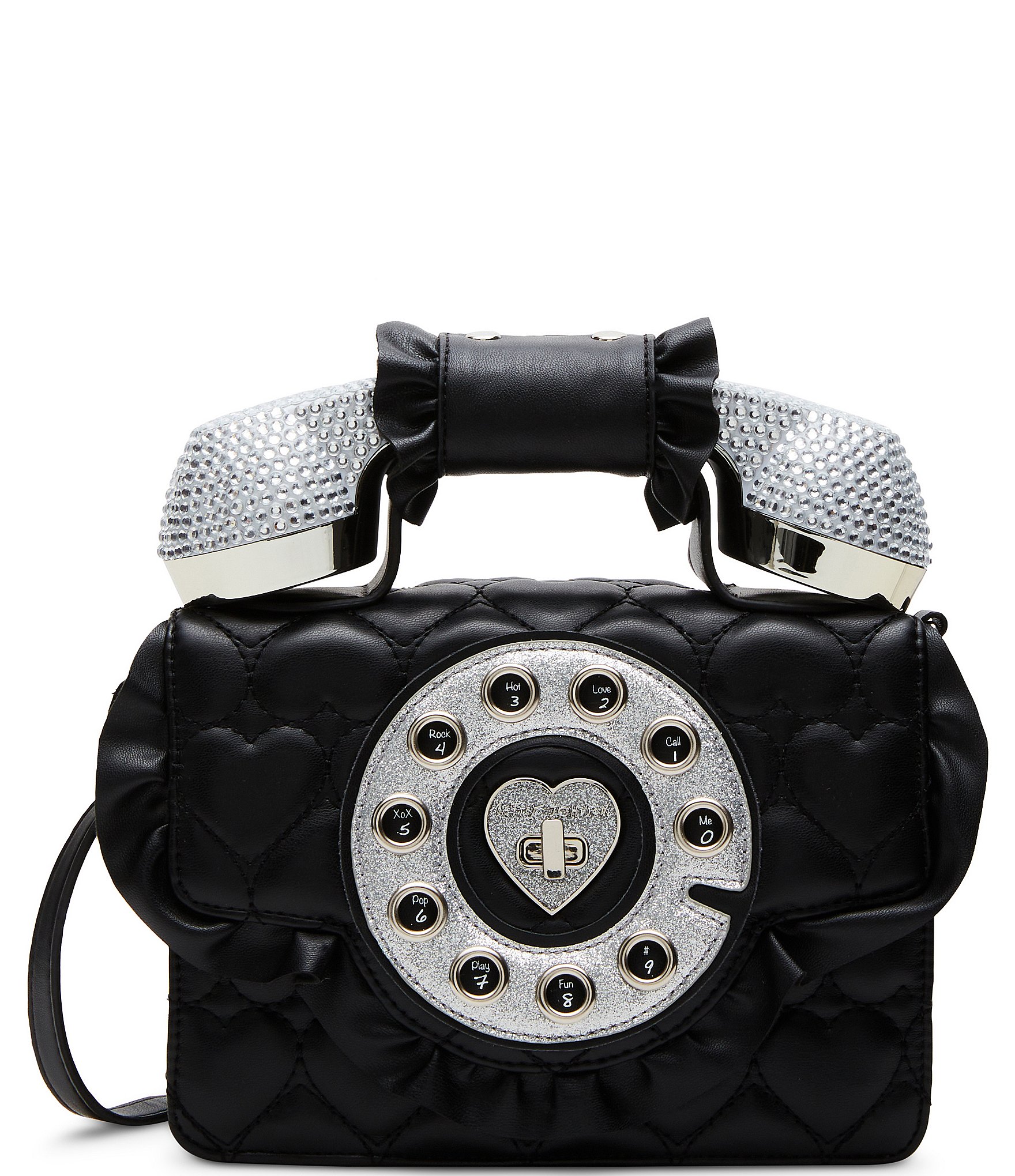 NEW! Betsey Johnson Phone Bag purse w/Wireless handset WORKS  Black/White/Blue | eBay