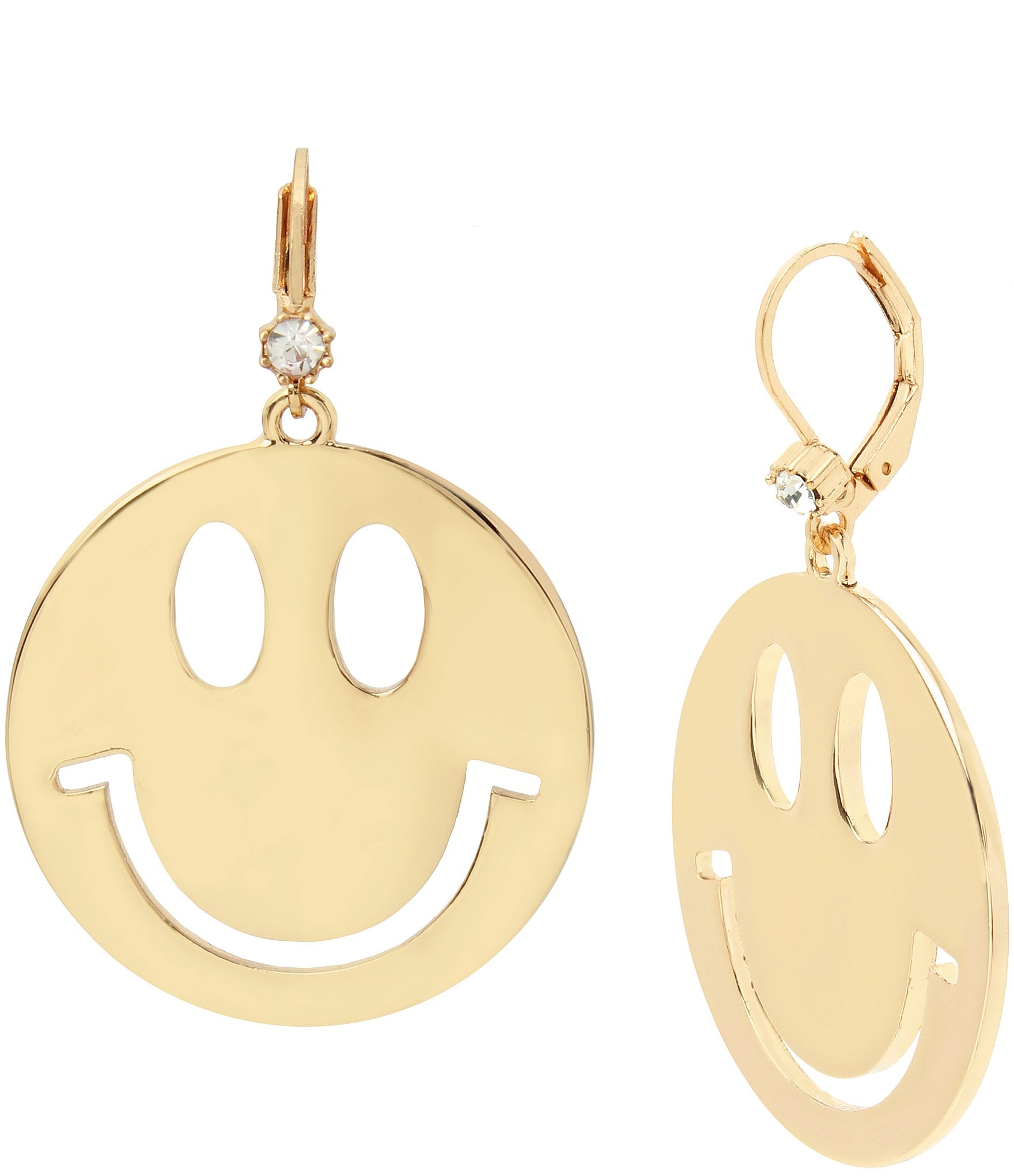 Details 84+ smiley face earrings gold super hot - esthdonghoadian