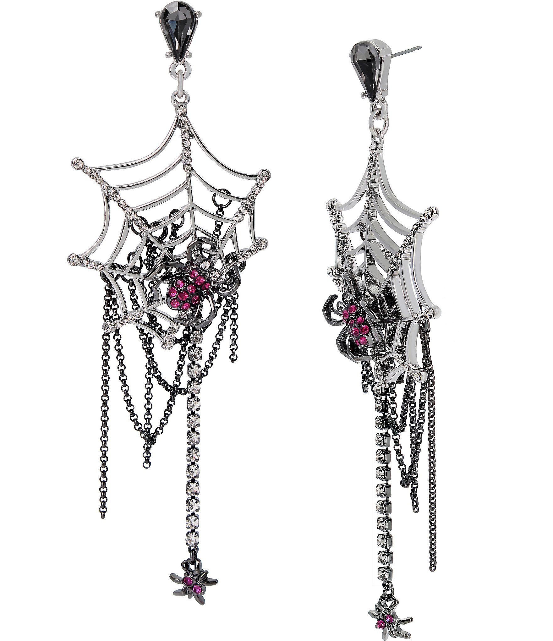 Betsey johnson deals spider earrings