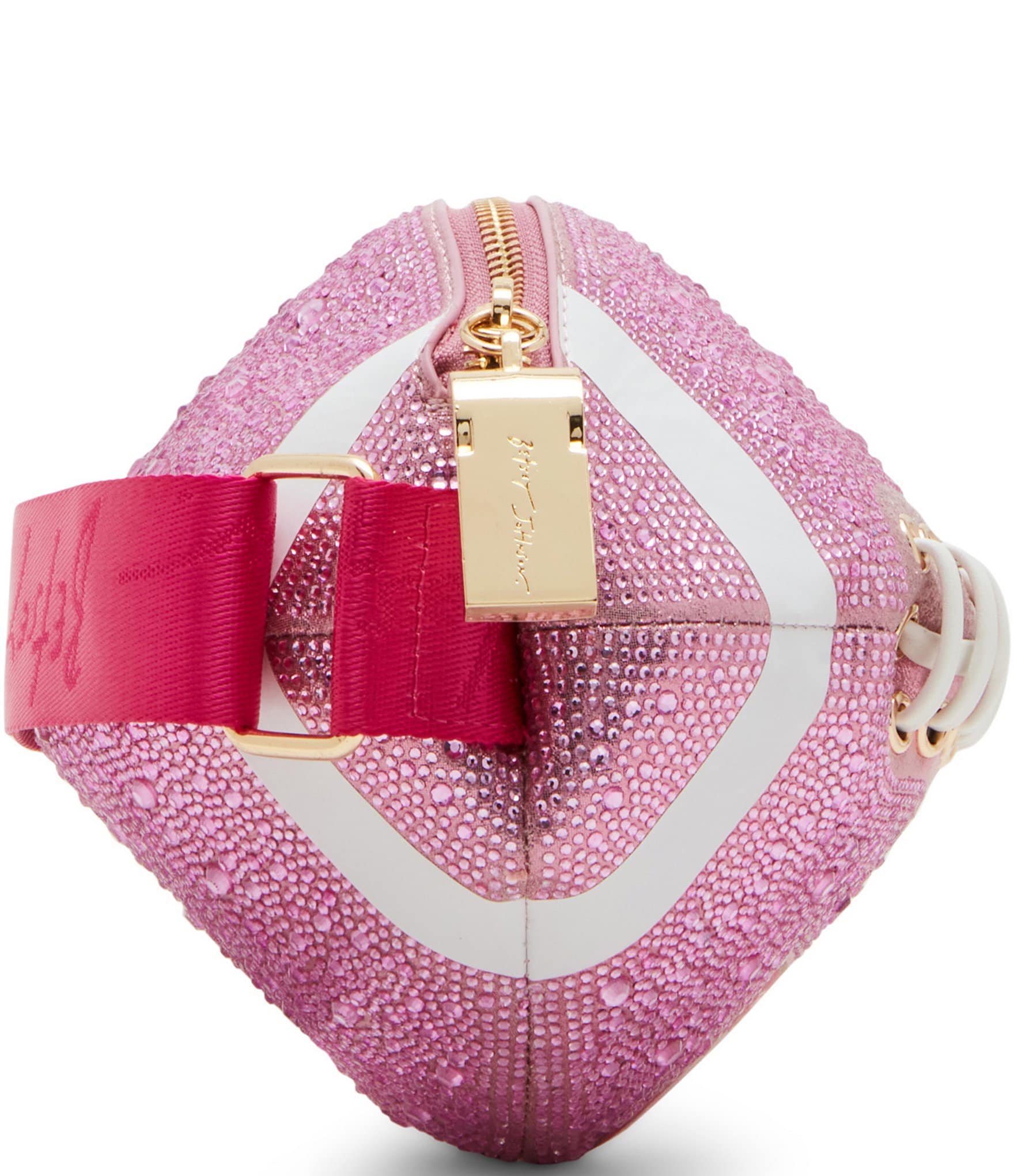 Betsey Johnson Tackle Me Rhinestone Football Sling Crossbody Bag