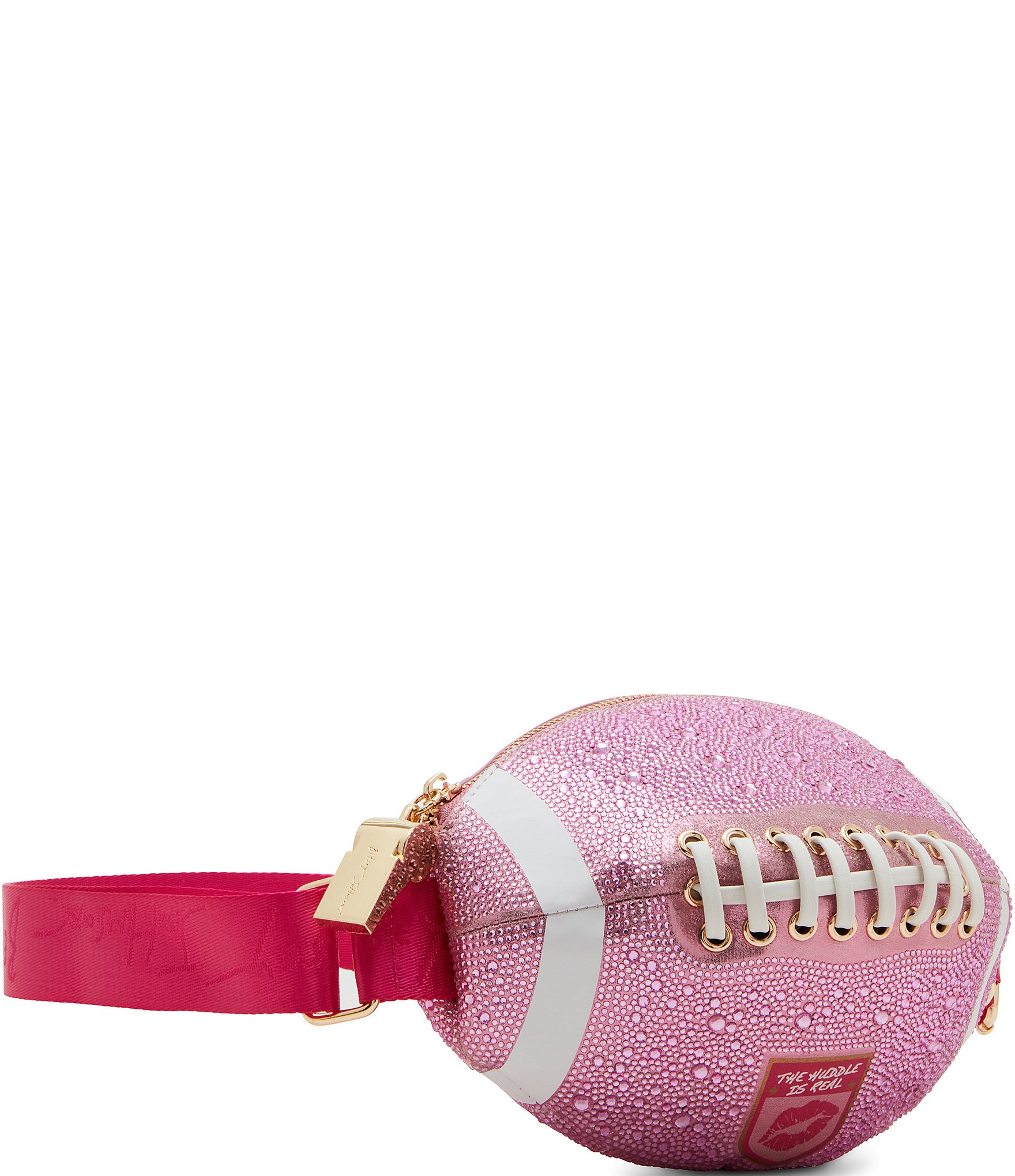 Betsey Johnson Tackle Me Rhinestone Football Sling Crossbody Bag