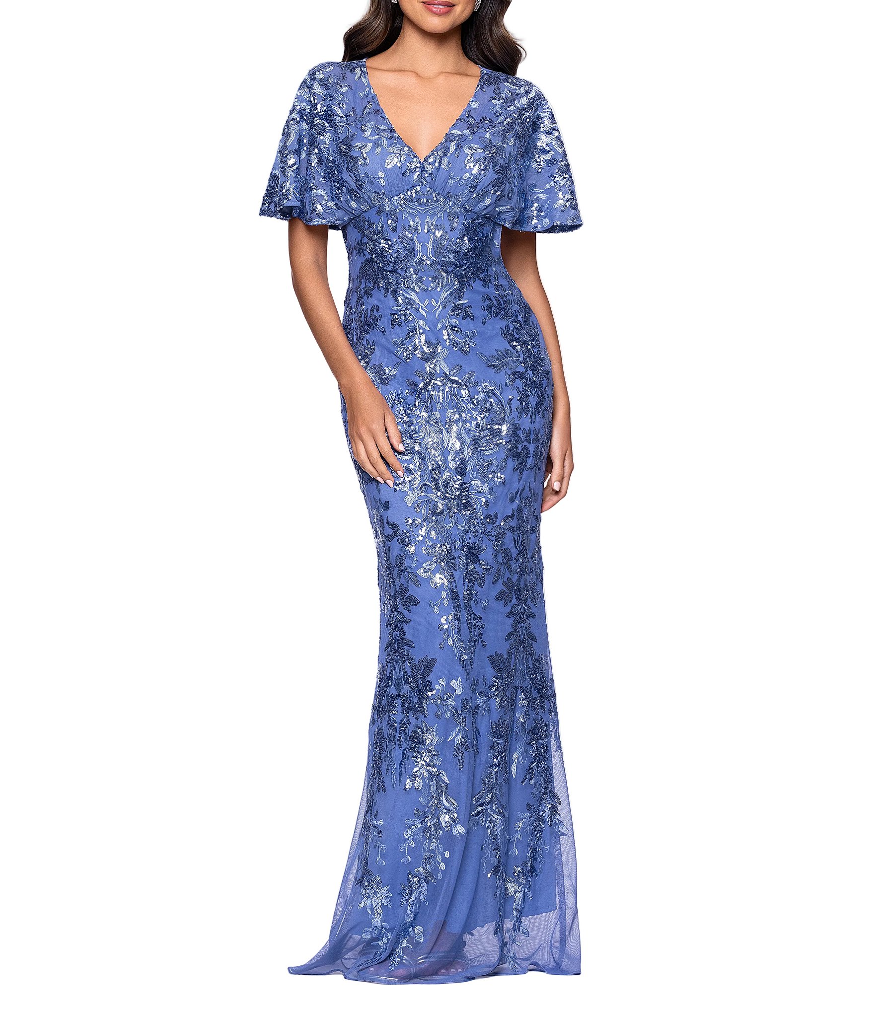 slim fit dress slacks Charlotte Periwinkle Fit and Flare Dress Medium / Blue main image 0