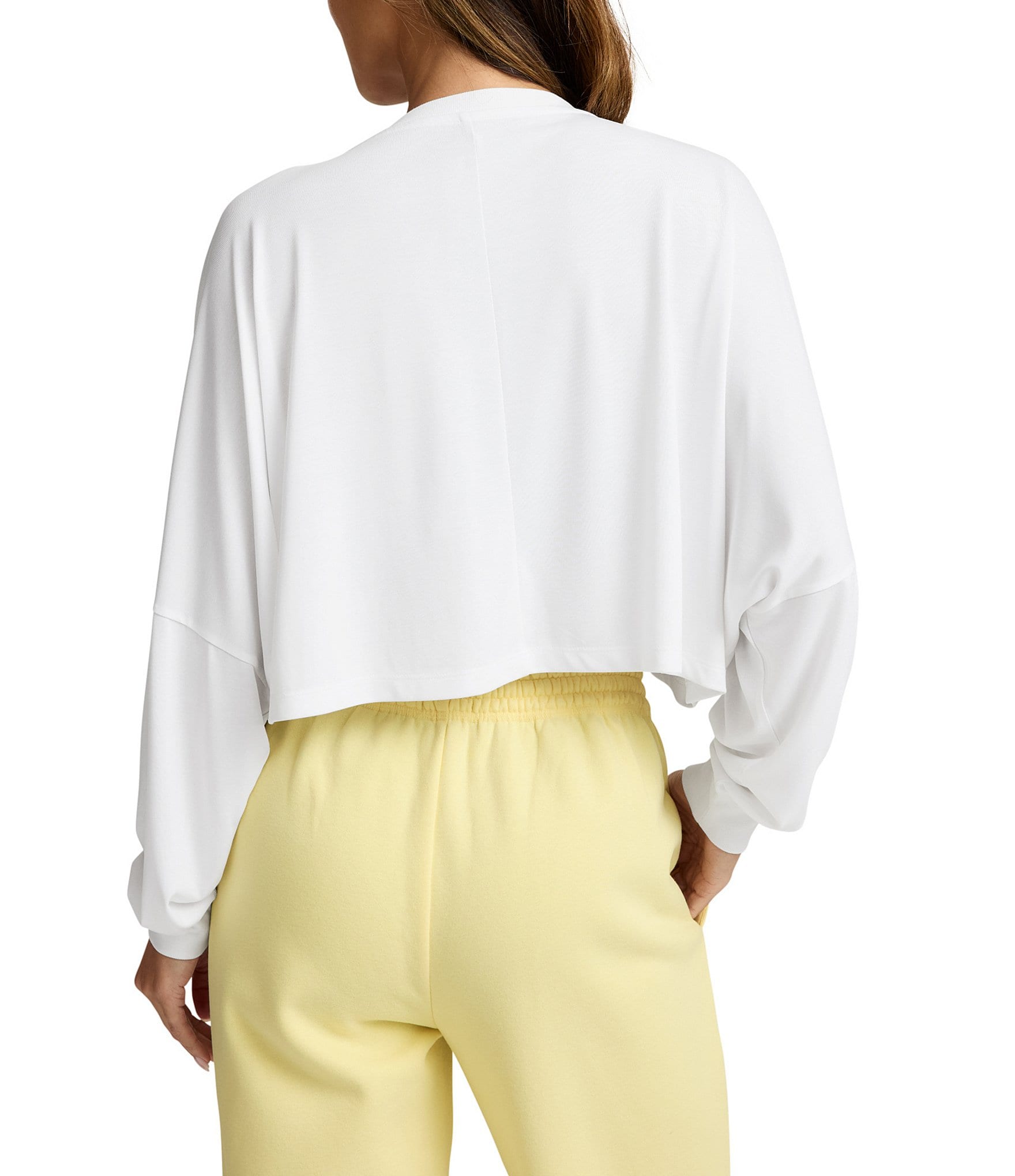 Beyond Yoga Studio Luxe Crew Neck Long Sleeve Cropped Tee