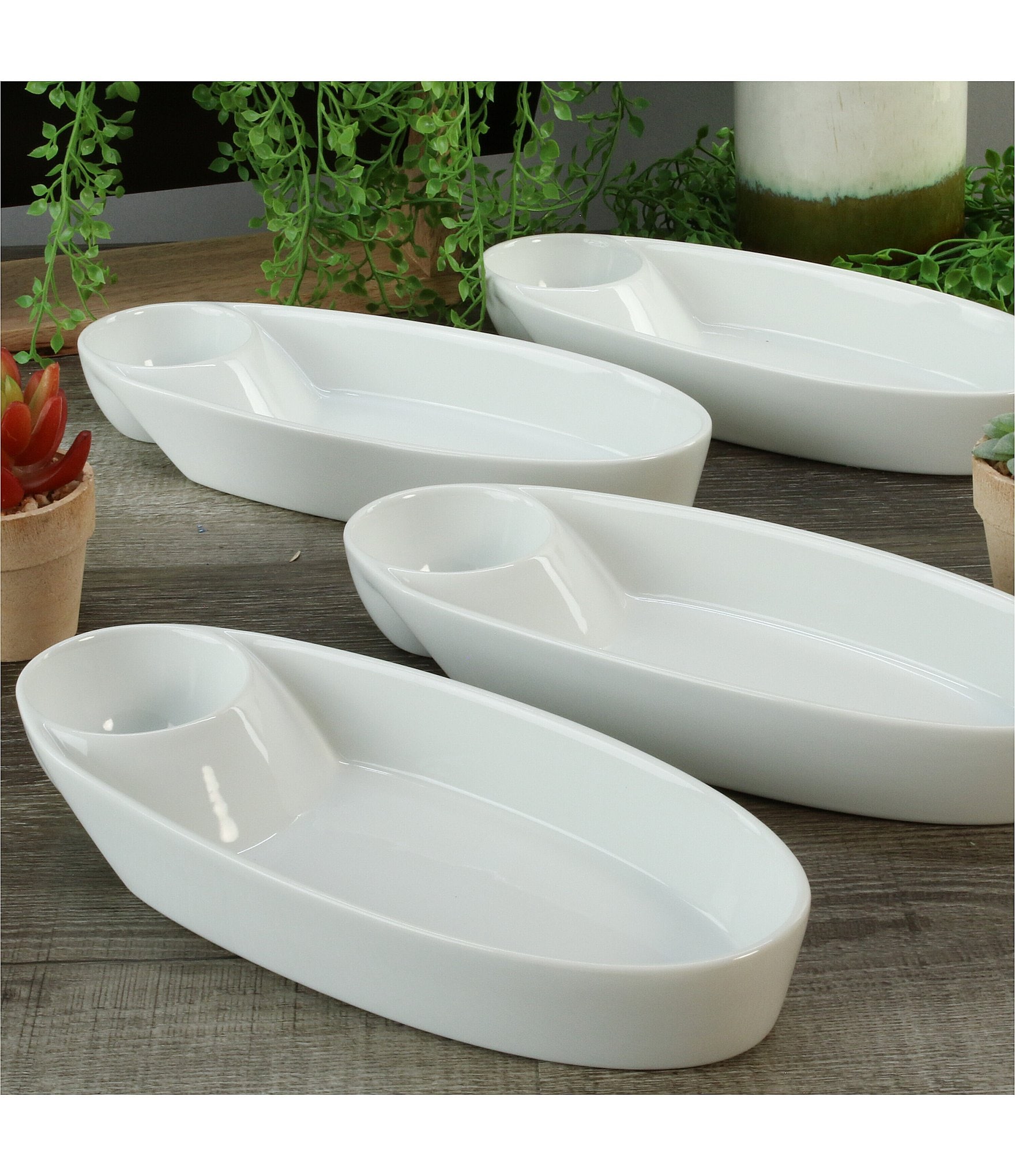BIA Cordon Bleu Classic Collection Oval Chip N' Dip, Set of 4
