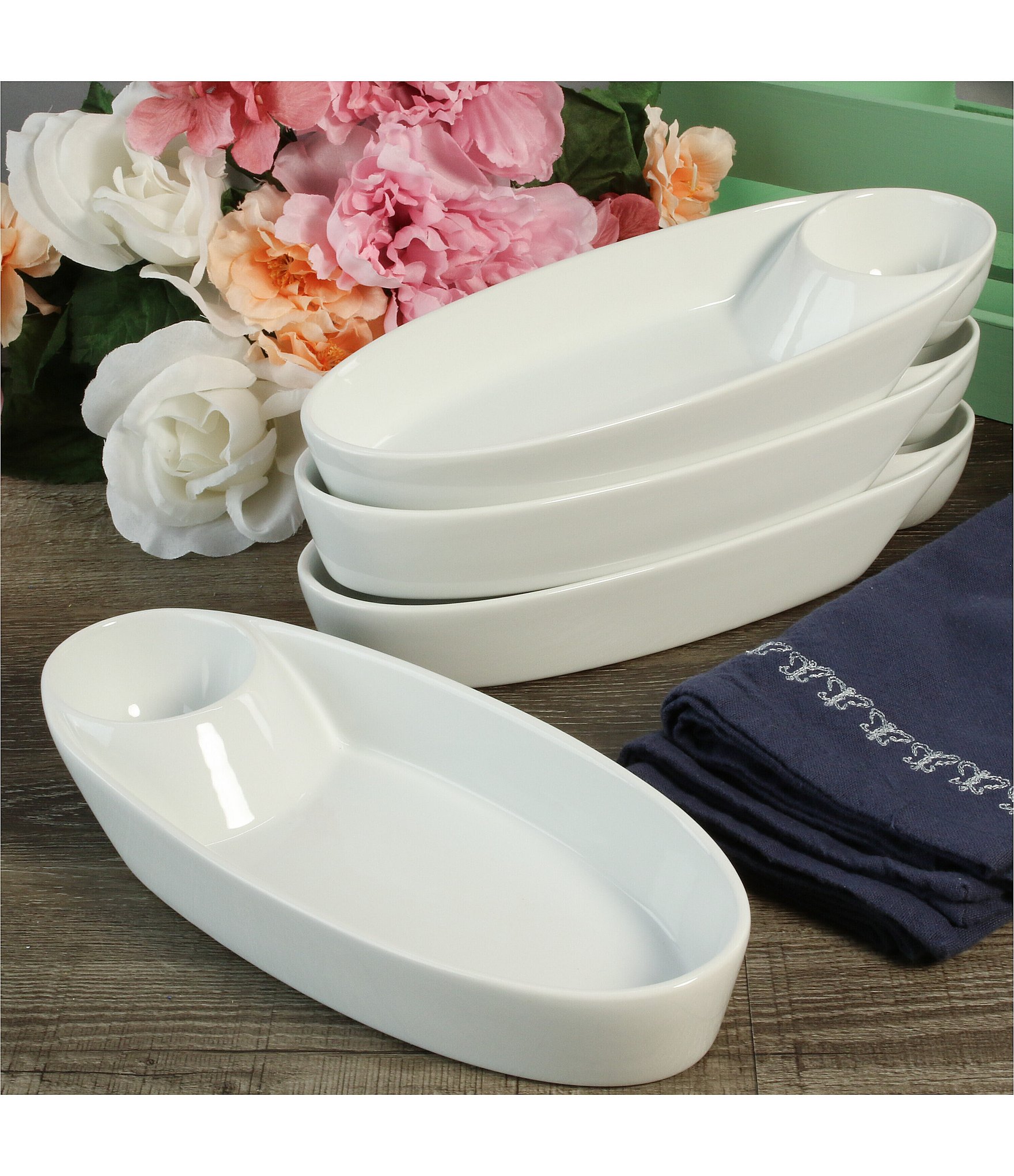 BIA Cordon Bleu Classic Collection Oval Chip N' Dip, Set of 4