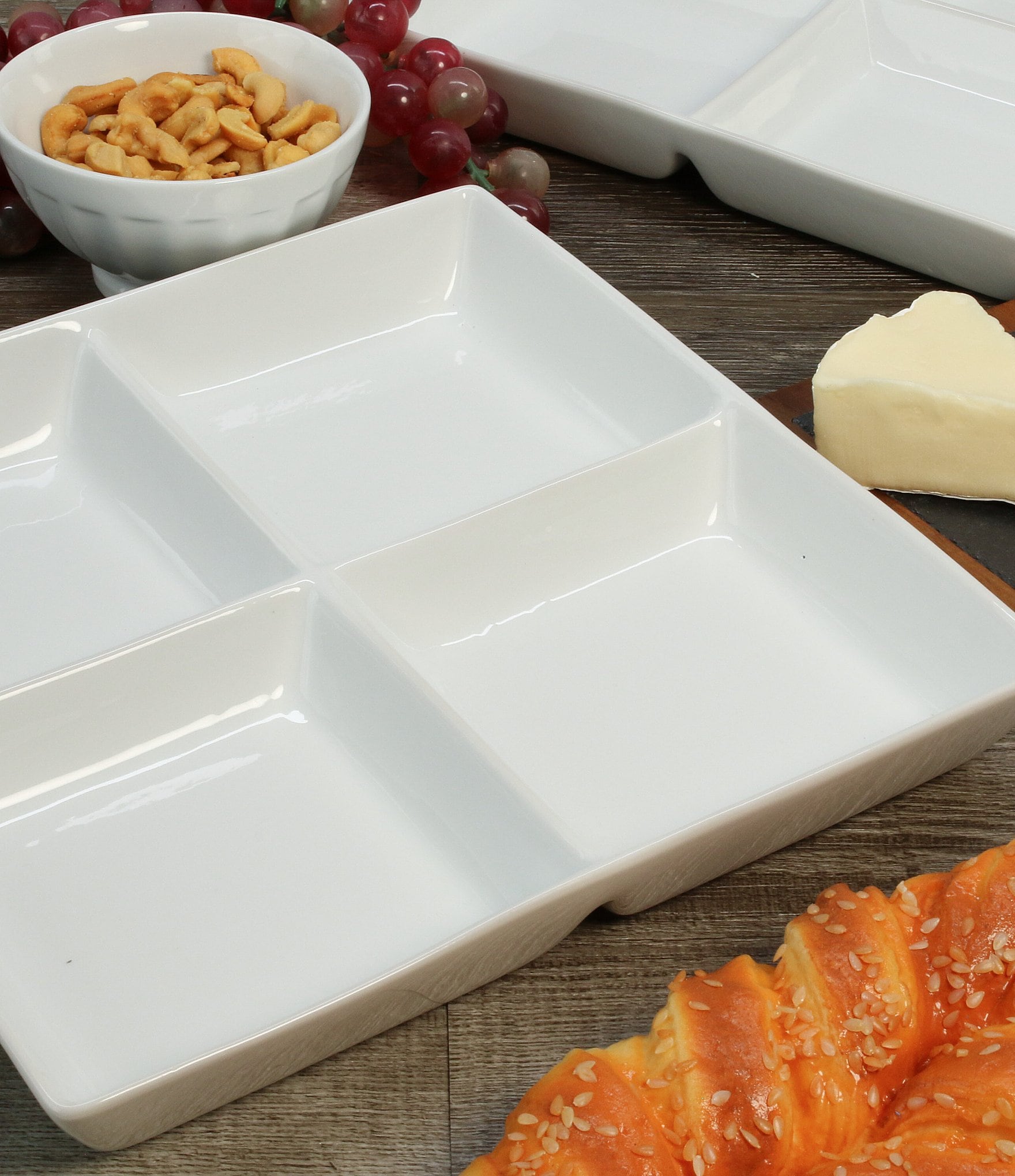 BIA Cordon Bleu Classic Collection Square Divided Serving Dish, Set of 2