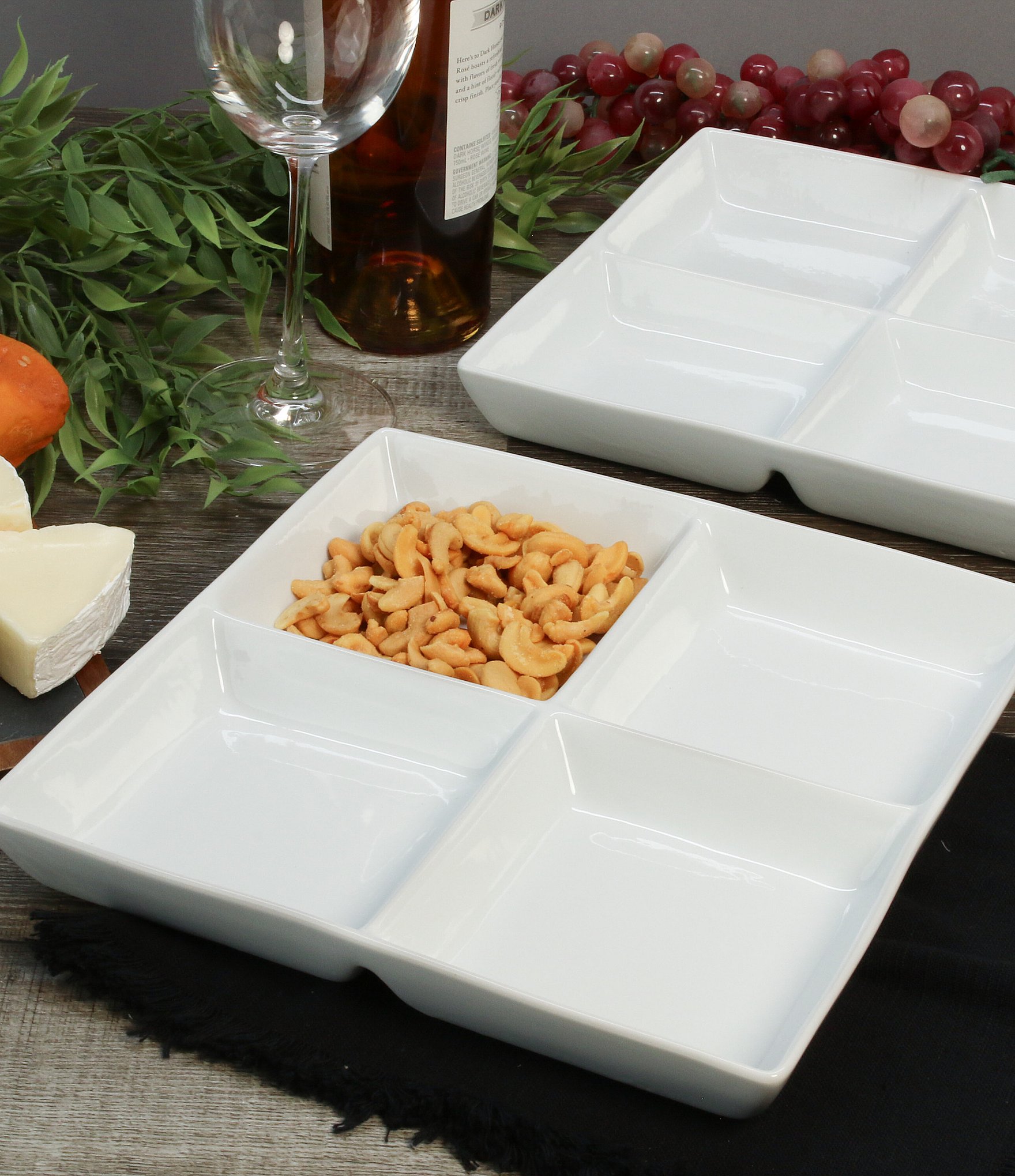 BIA Cordon Bleu Classic Collection Square Divided Serving Dish, Set of 2