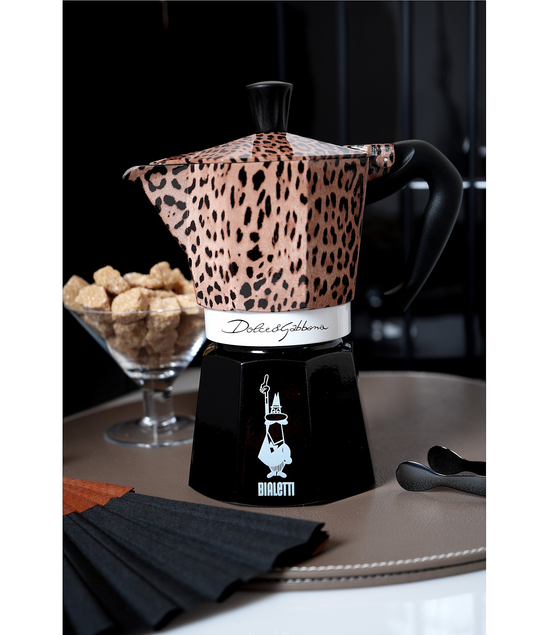 Bialetti x Dolce & Gabbana Leopardo Moka Express Coffee Maker, 6 Cup