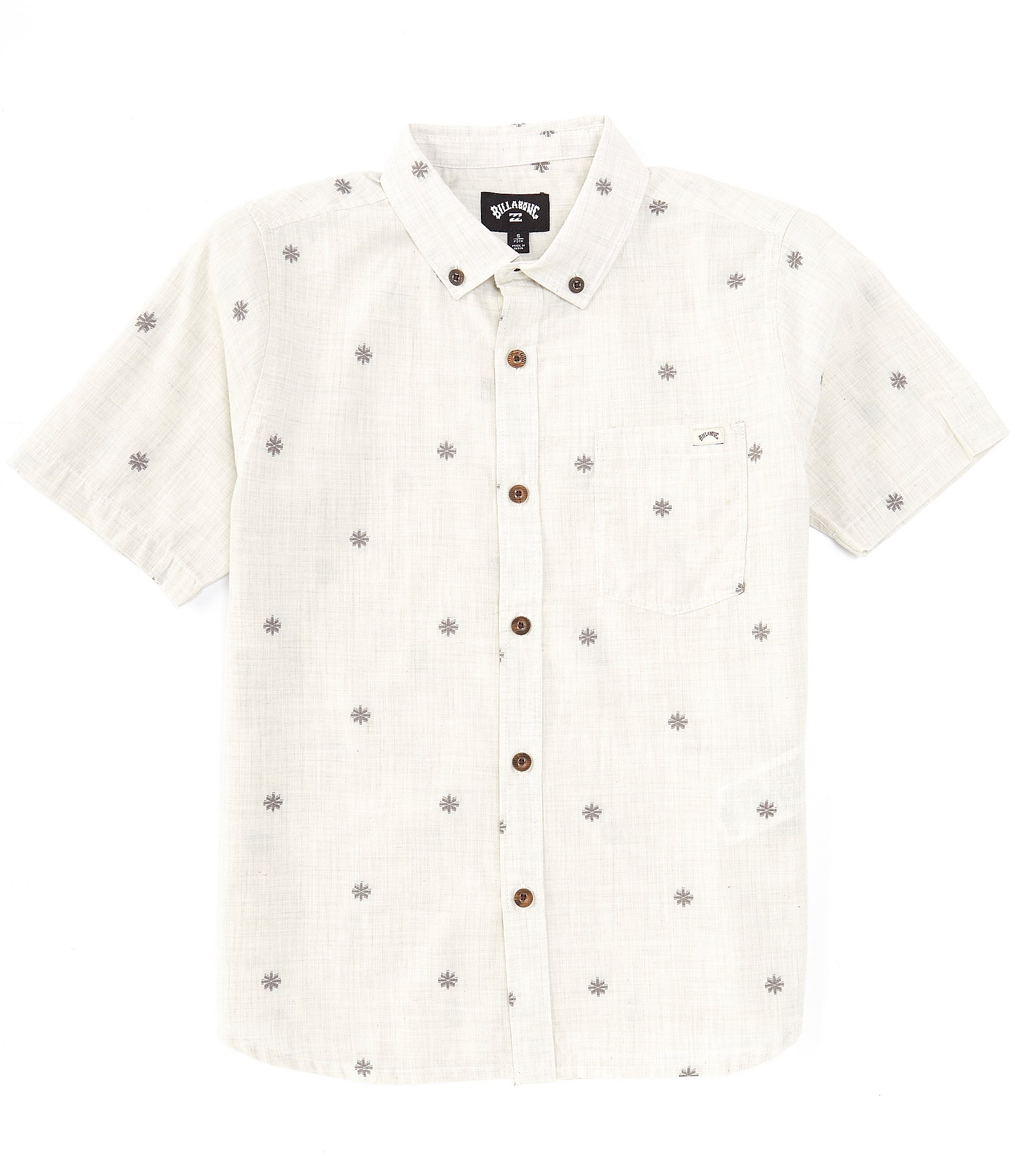 Billabong Big Boys 8-20 Short Sleeve All Day Jacquard Button-Up Shirt ...