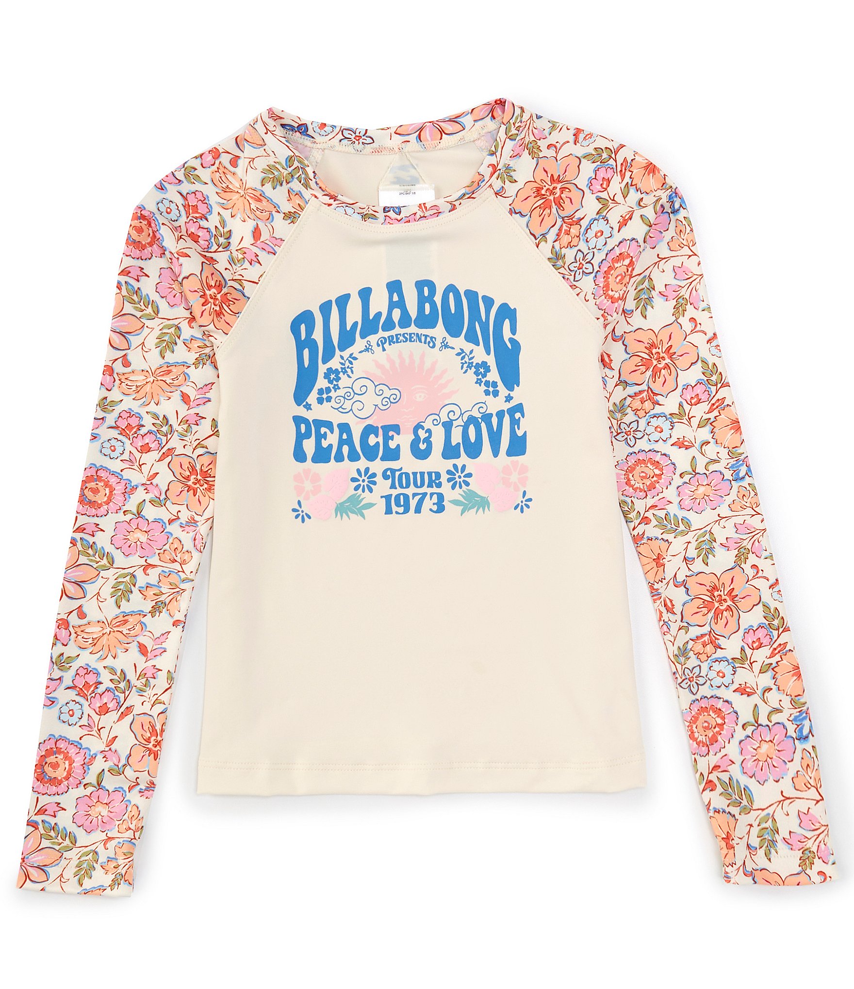 Billabong Big Girls 7-14 Long Sleeve Seaside Garden Rashguard