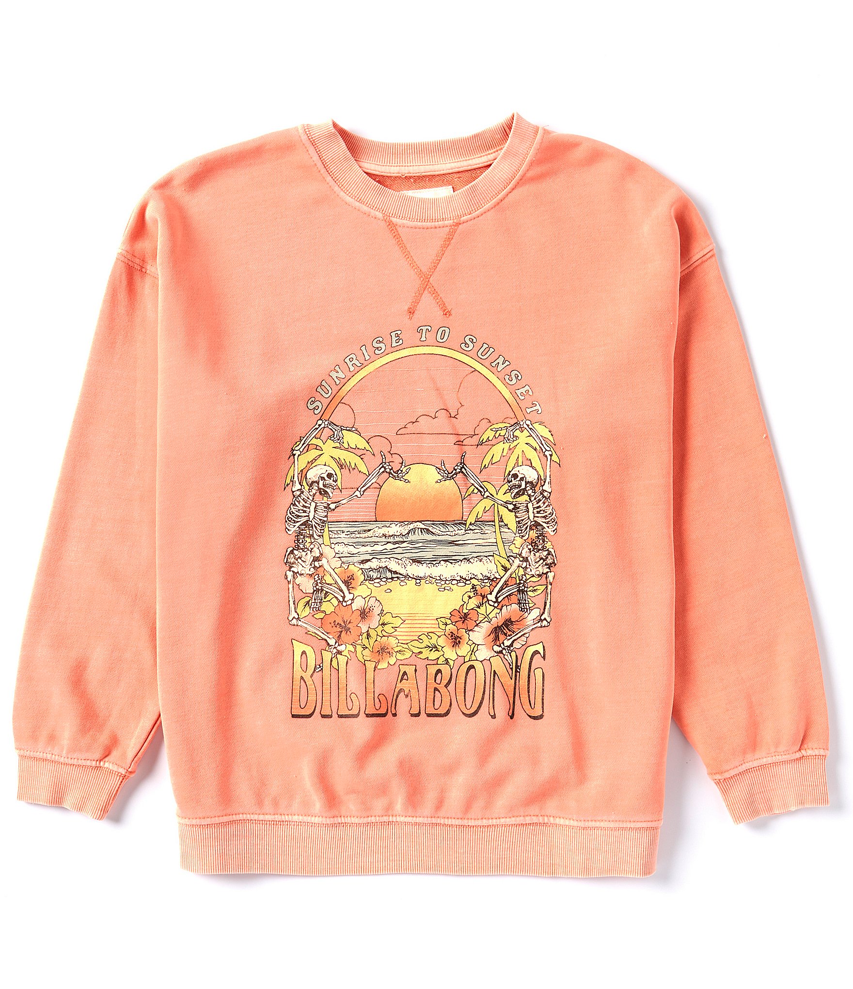 Billabong Big Girls 7-16 Long-Sleeve Sunset Graphic French Terry Sweatshirt