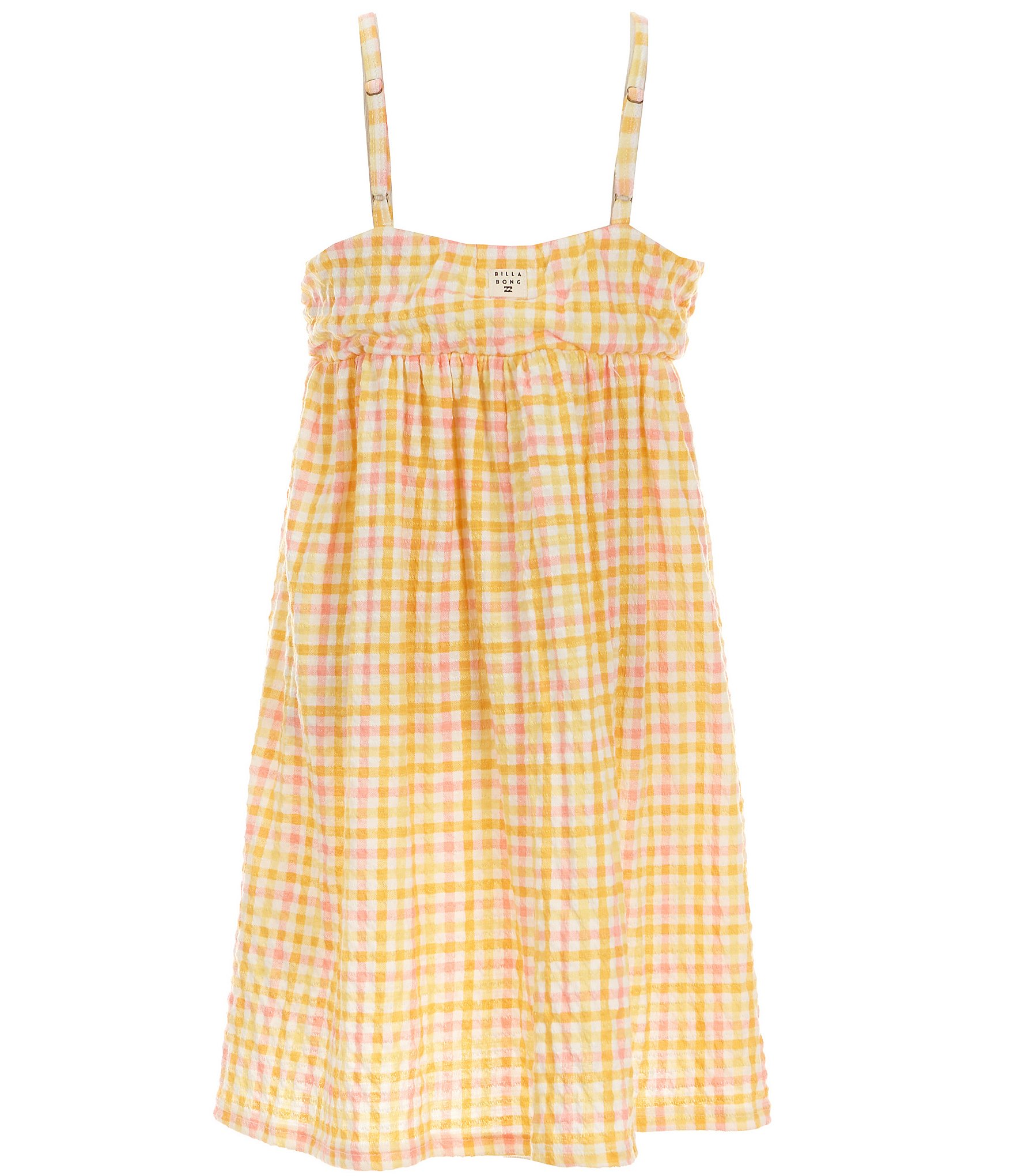 Billabong Big Girls 7-16 Your Sunshine Sleeveless Plaid Fit & Flare Dress