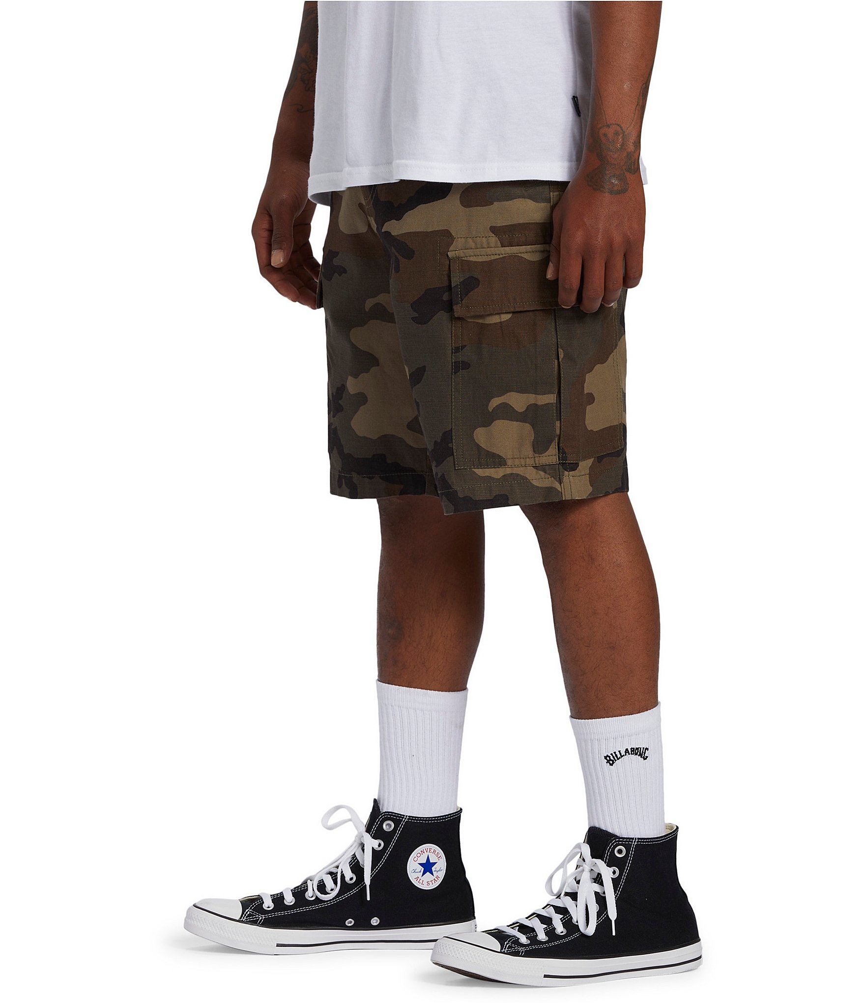 Billabong Combat Camouflage 9.5#double; Inseam Cargo Shorts