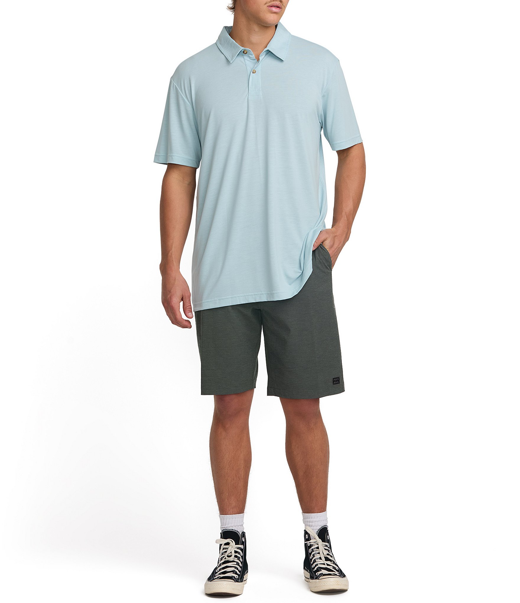 Billabong Crossfire Solid Elastic Submersible 18#double; Inseam Shorts