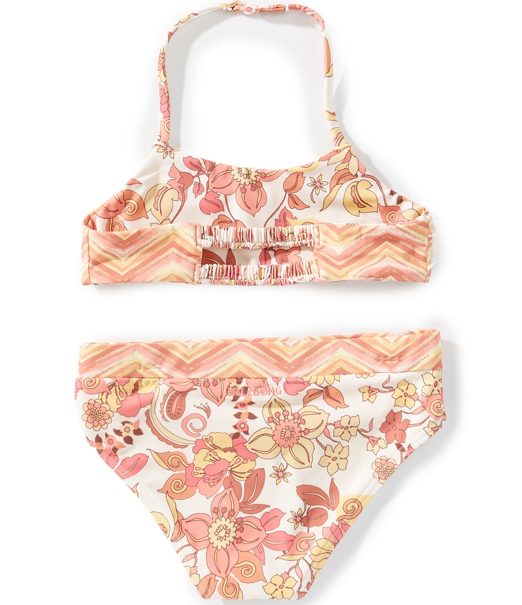 Billabong Little/Big Girls Adjustable Neck Strap Wildflower Bikini Set