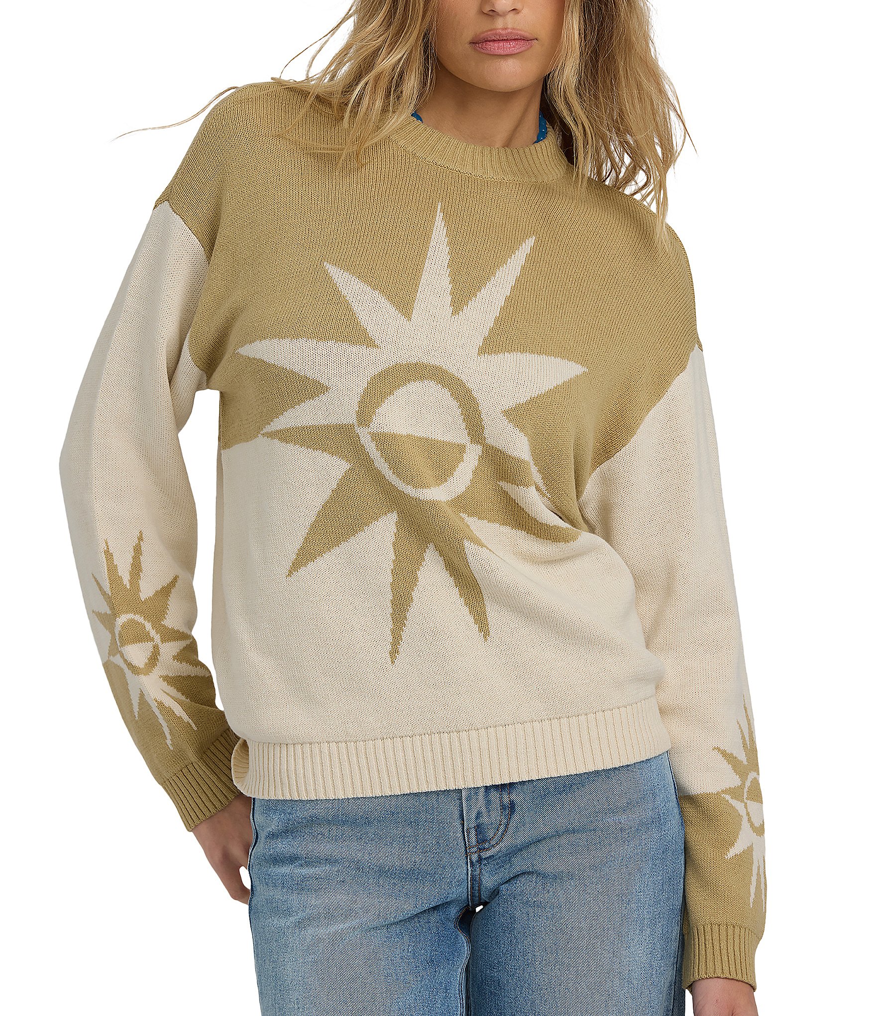 Billabong Long Sleeve Graphic Reverse Heat Sweater