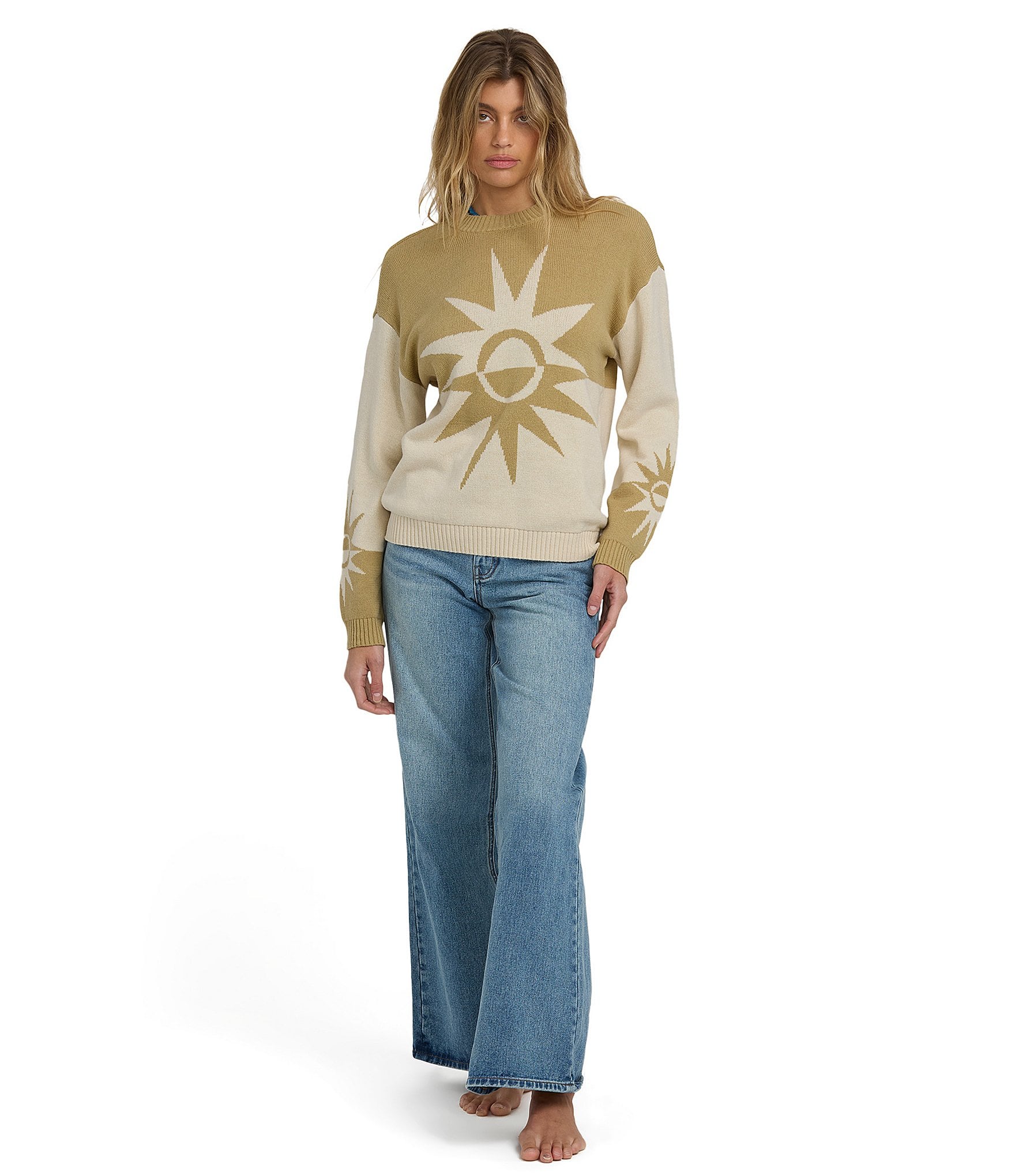 Billabong Long Sleeve Graphic Reverse Heat Sweater