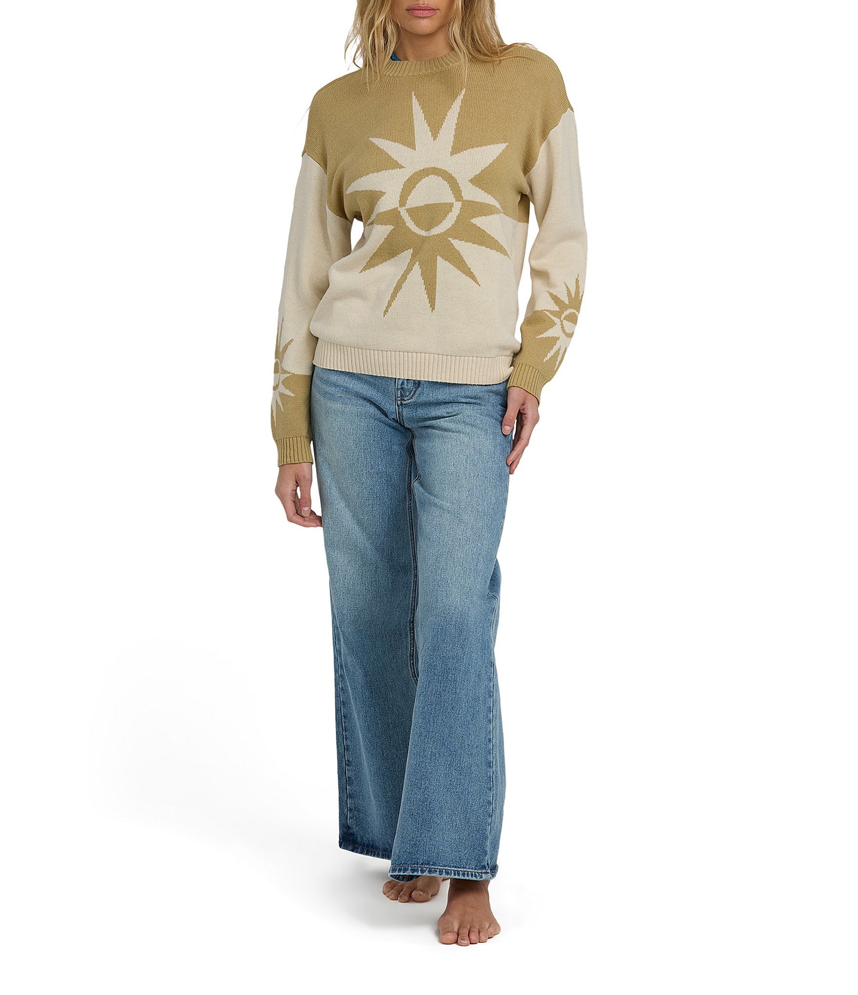 Billabong Long Sleeve Graphic Reverse Heat Sweater