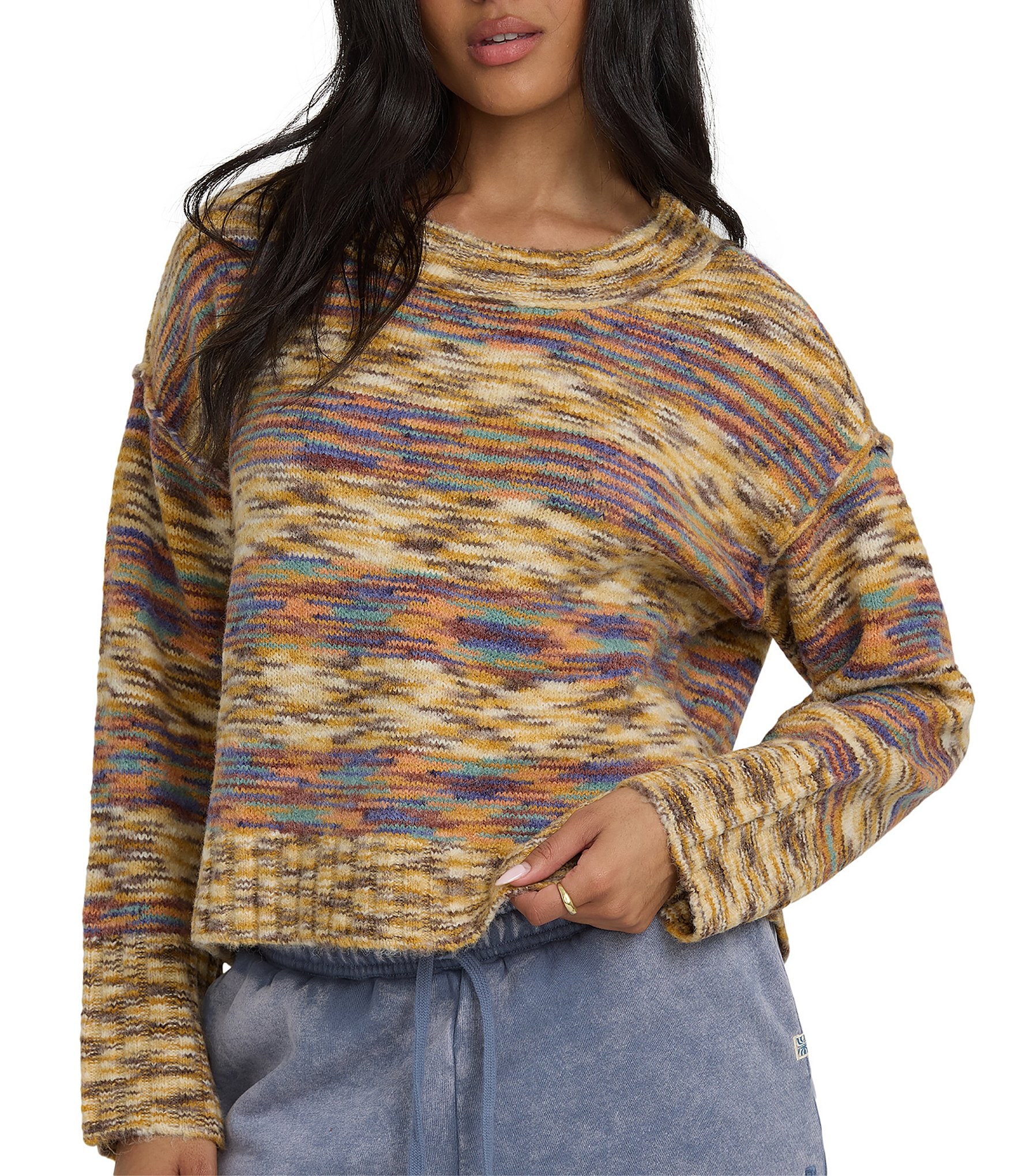 Billabong Long Sleeve Malibu Creek Printed Sweater