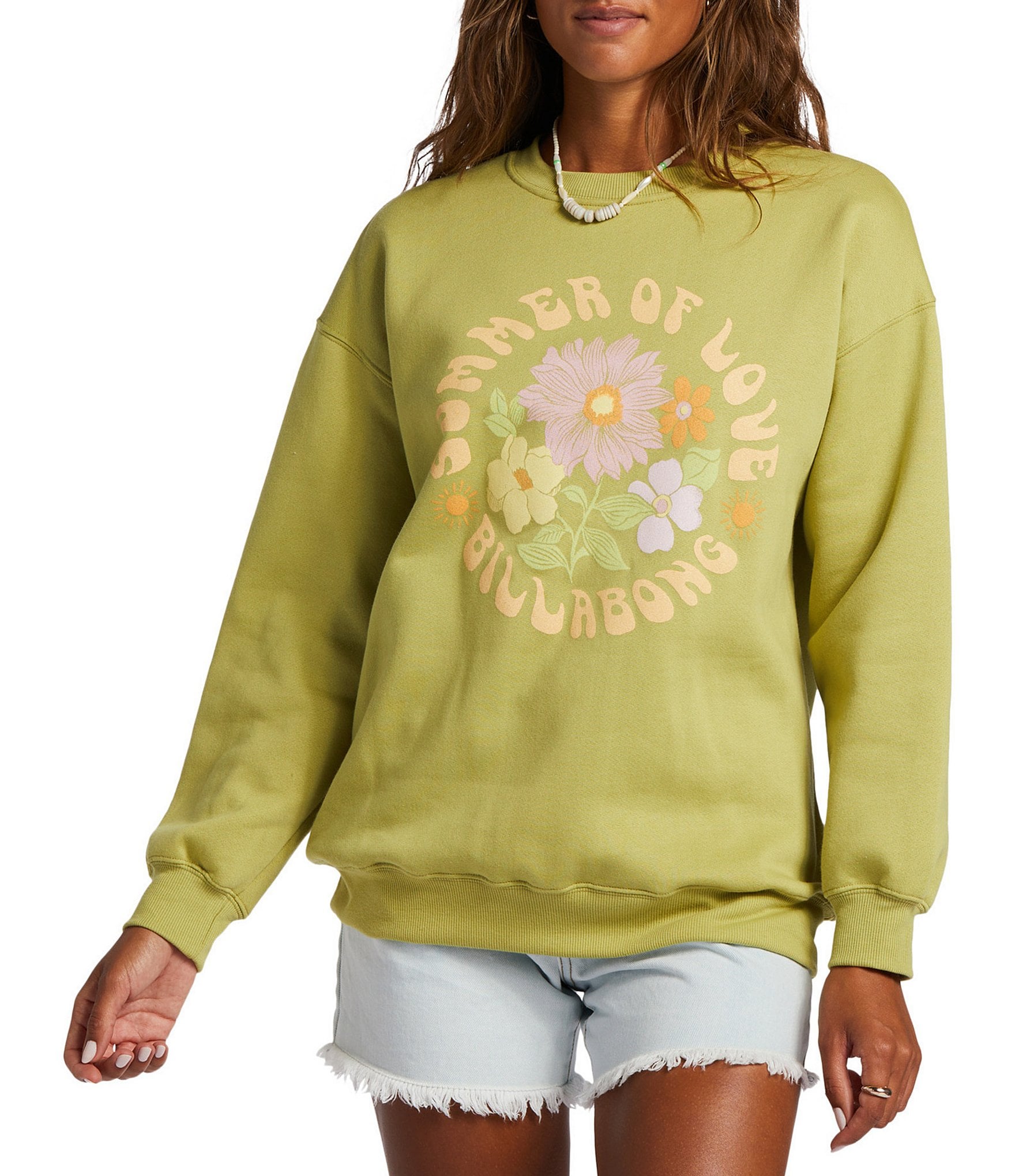 Billabong shop yellow sweatshirt