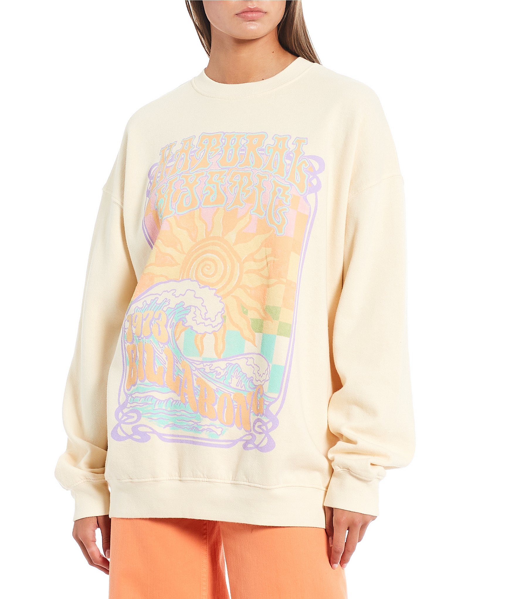 Billabong Ride In Oversized Fleece Natural Mystic Sweatshirt | Dillard's