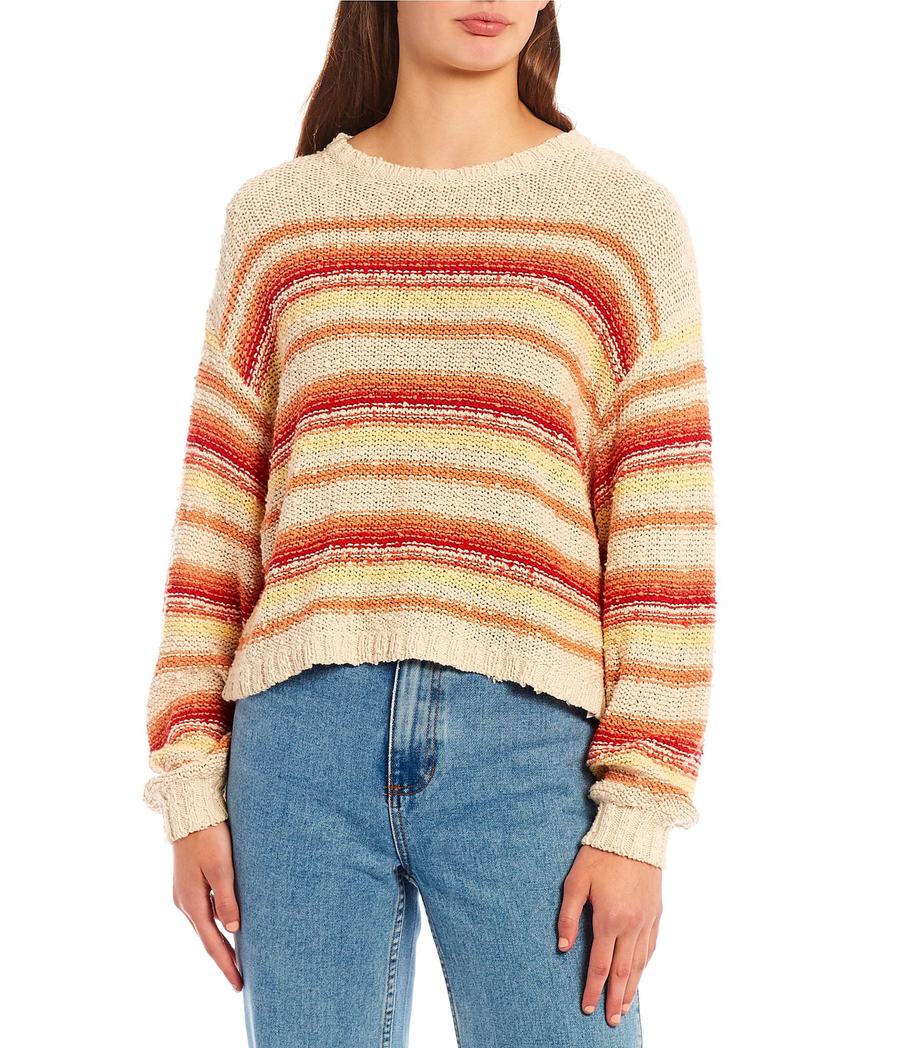 Billabong She's A Trip Stripe Long Sleeve Sweater | Dillard's