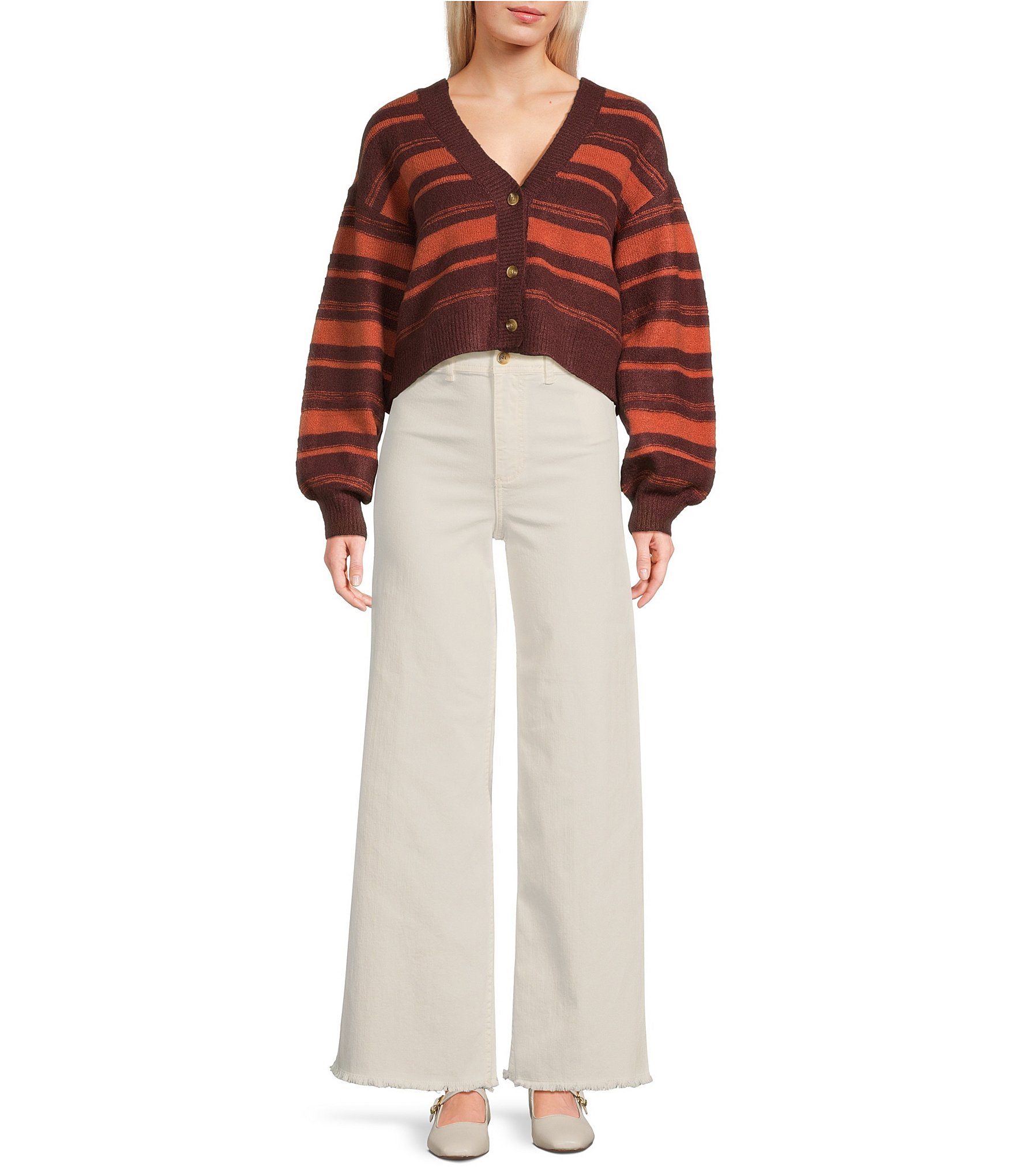 Billabong Something About It Long Sleeve Striped Cardigan
