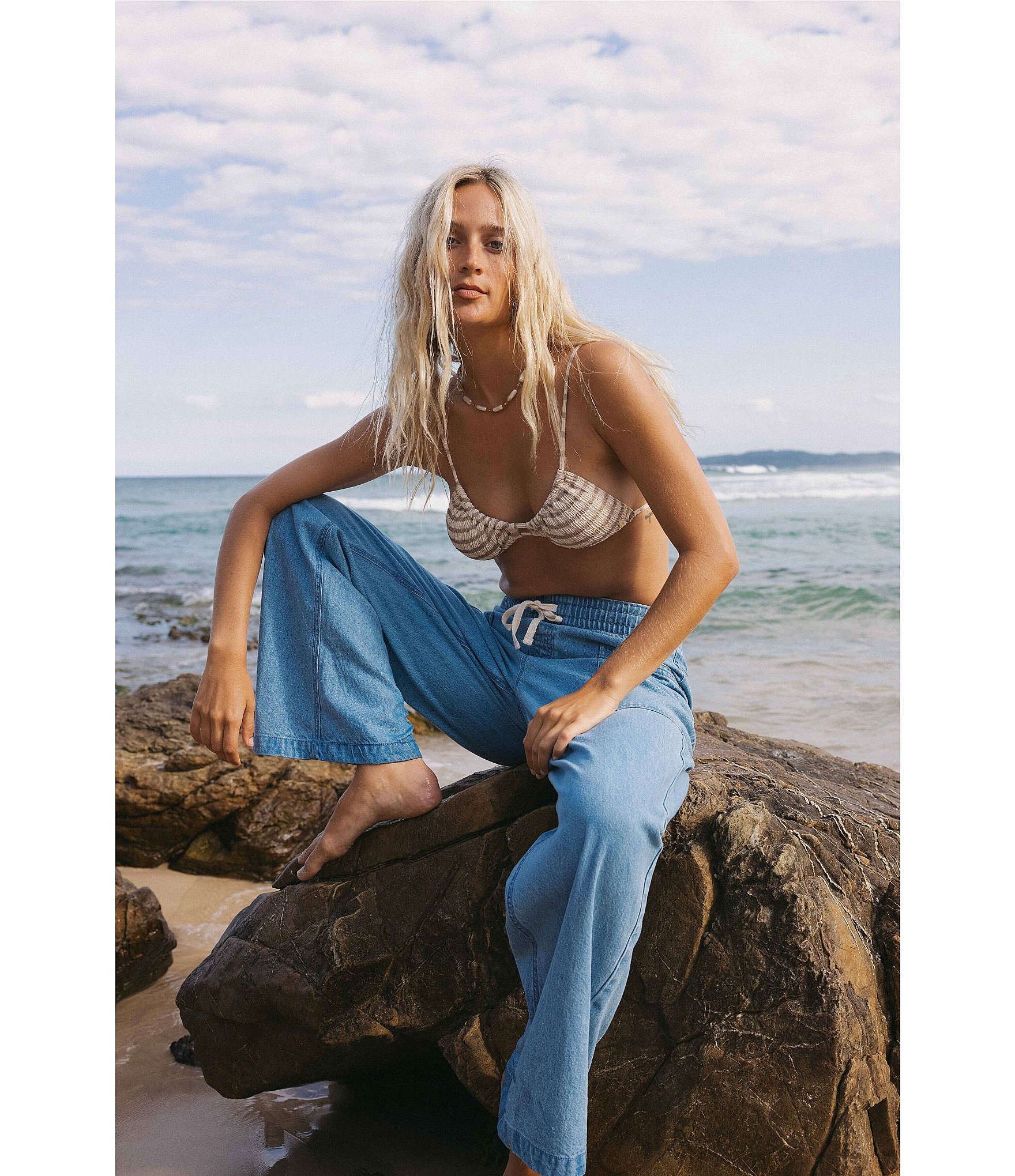 Billabong Zonte Elastic Waist Denim Pants