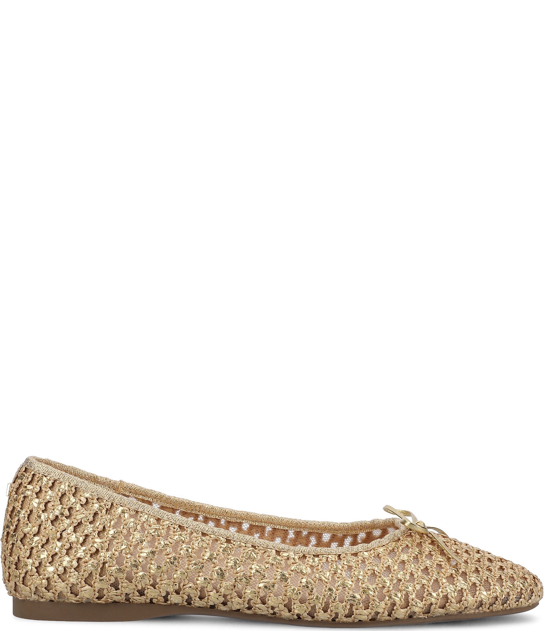 Birdies The Songbird Metallic Woven Ballet Bow Flats