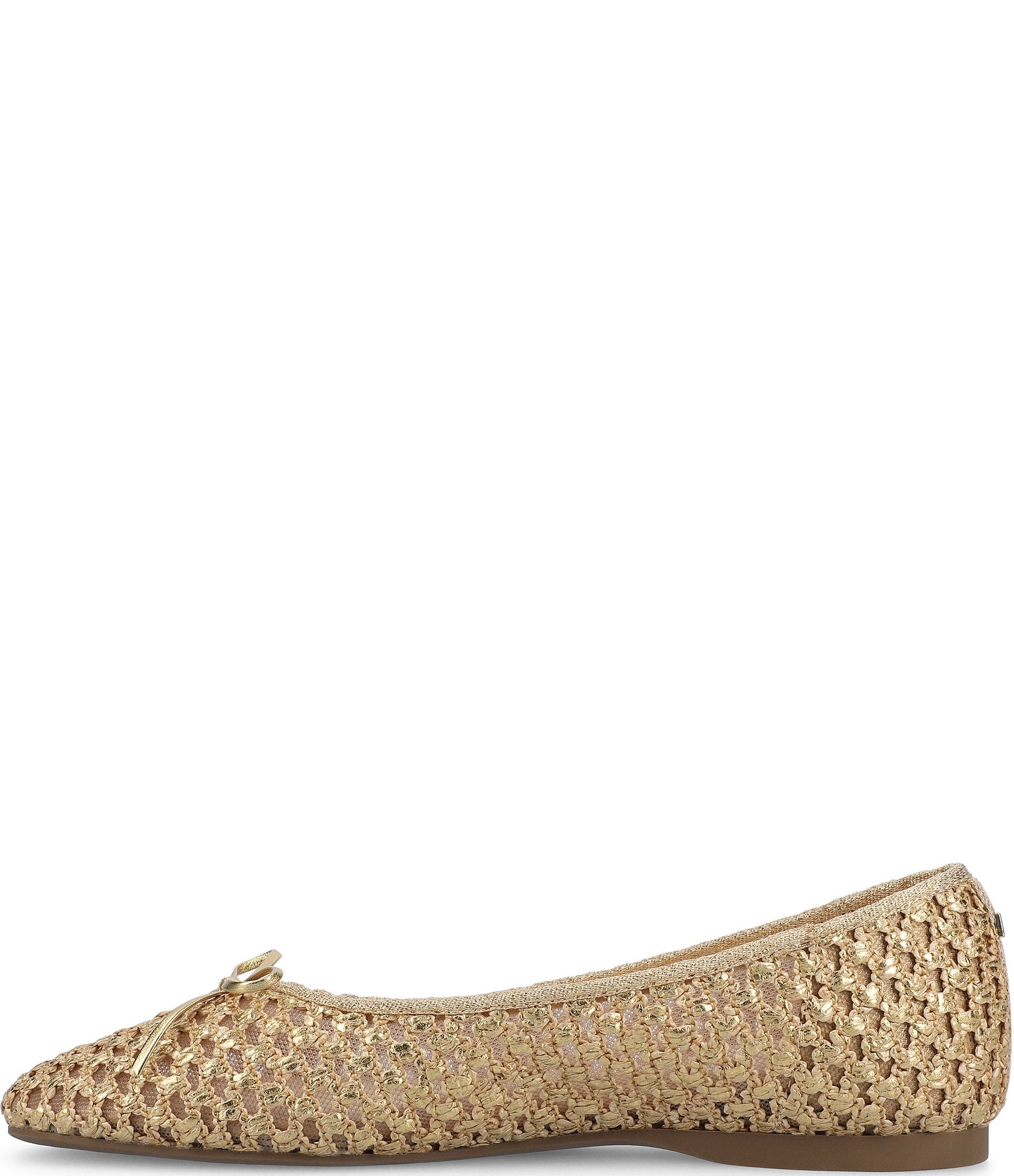 Birdies The Songbird Metallic Woven Ballet Bow Flats