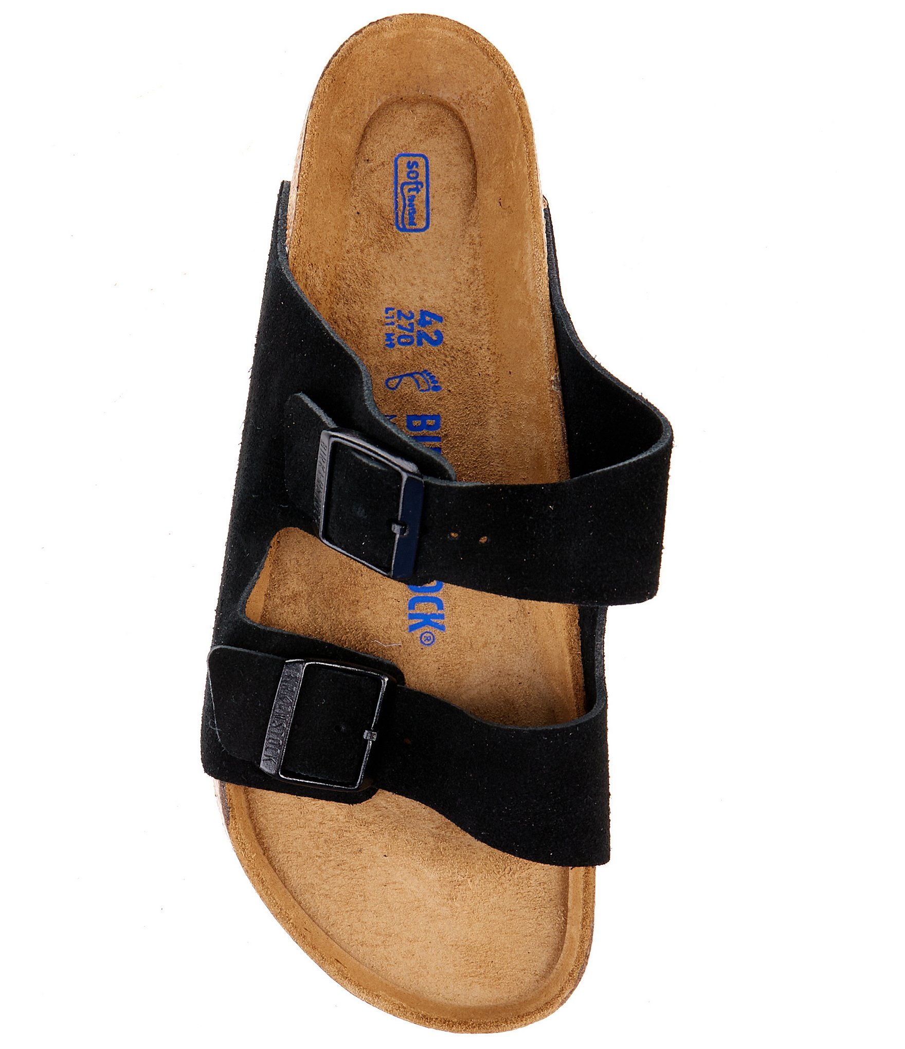 Birkenstock Men's Arizona Soft Footbed Suede Double Banded Slip-On Sandals