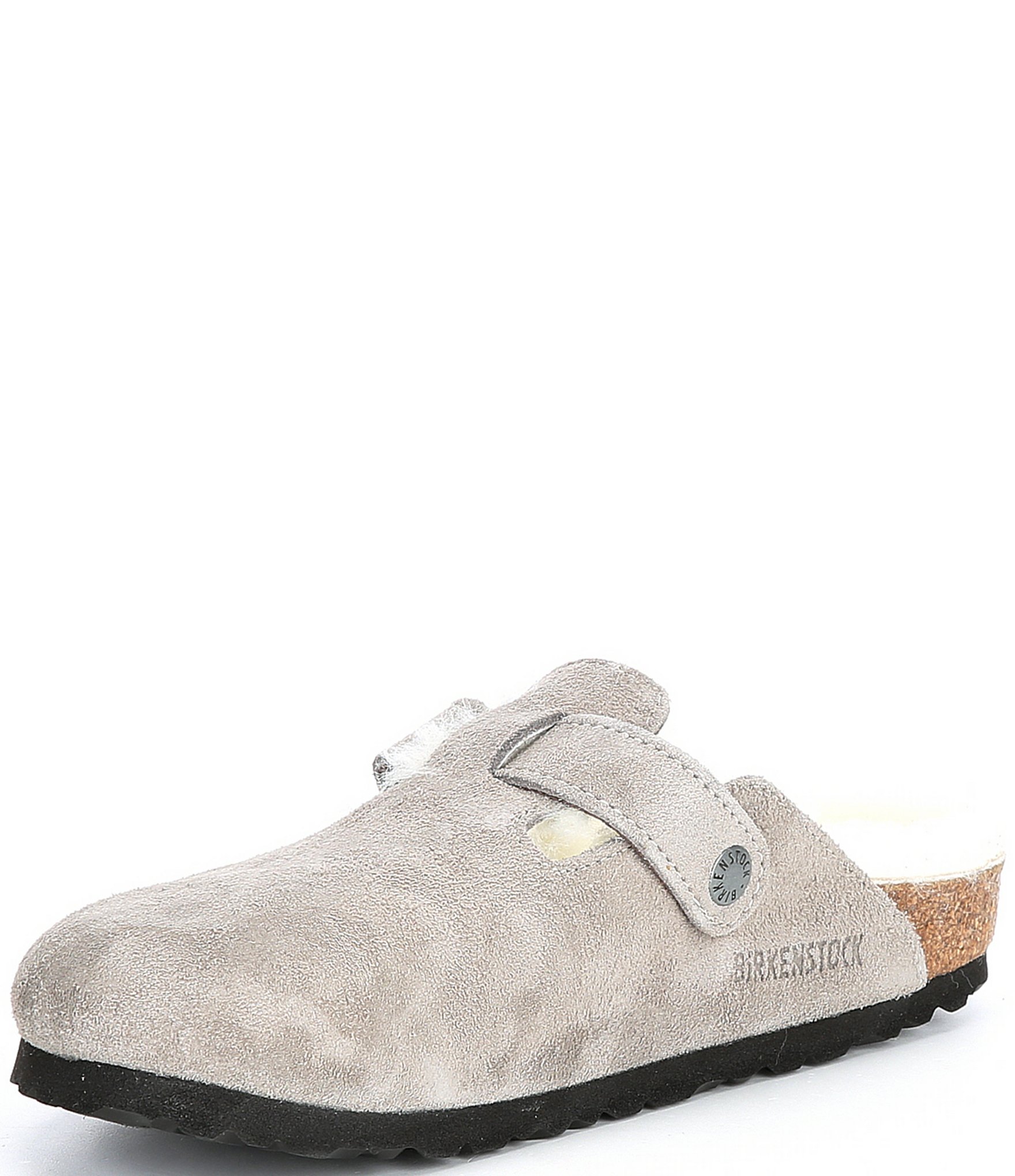 Birkenstock Women's Boston Suede Shearling-Lined Clogs