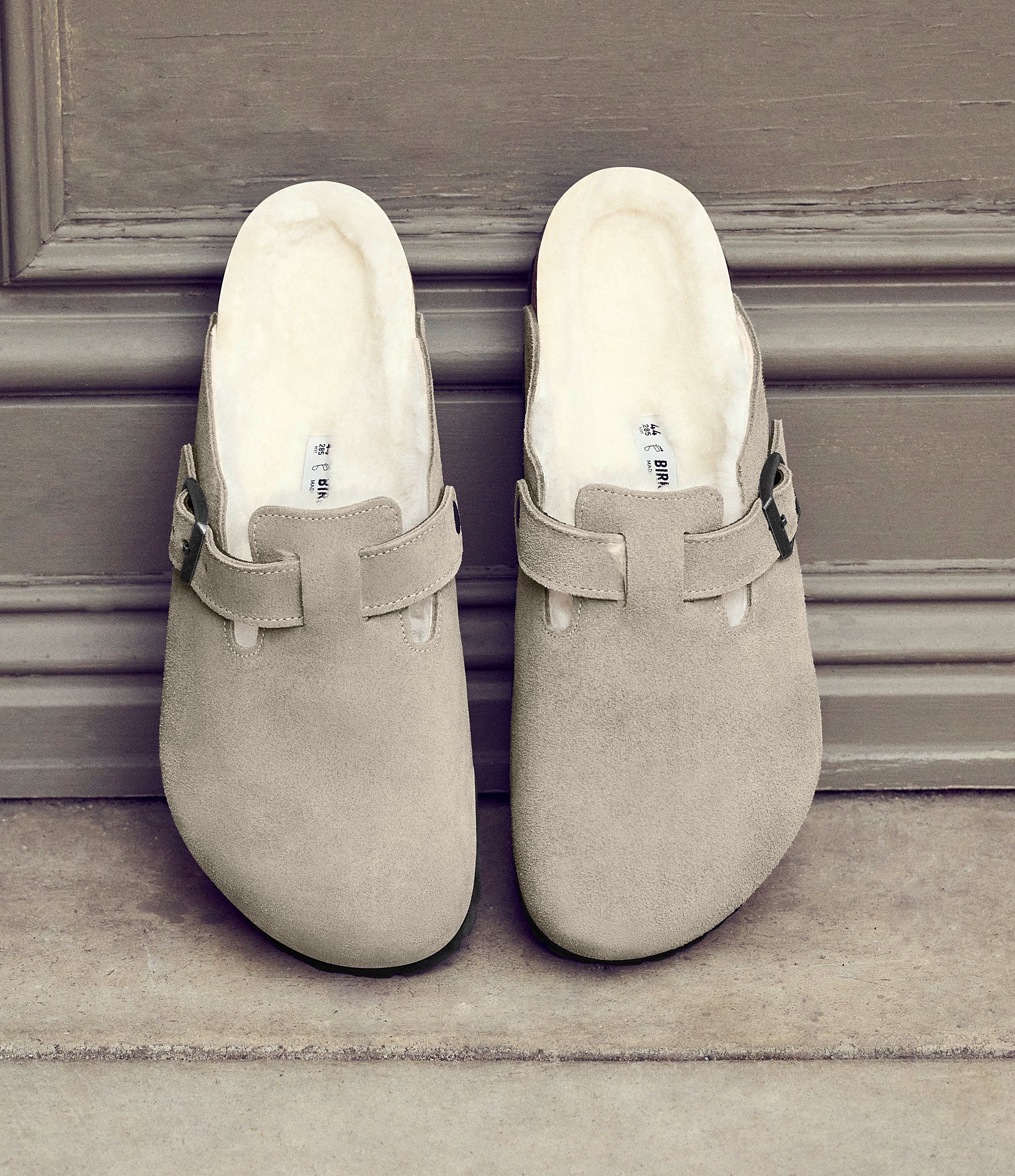 Birkenstock Women's Boston Suede Shearling-Lined Clogs