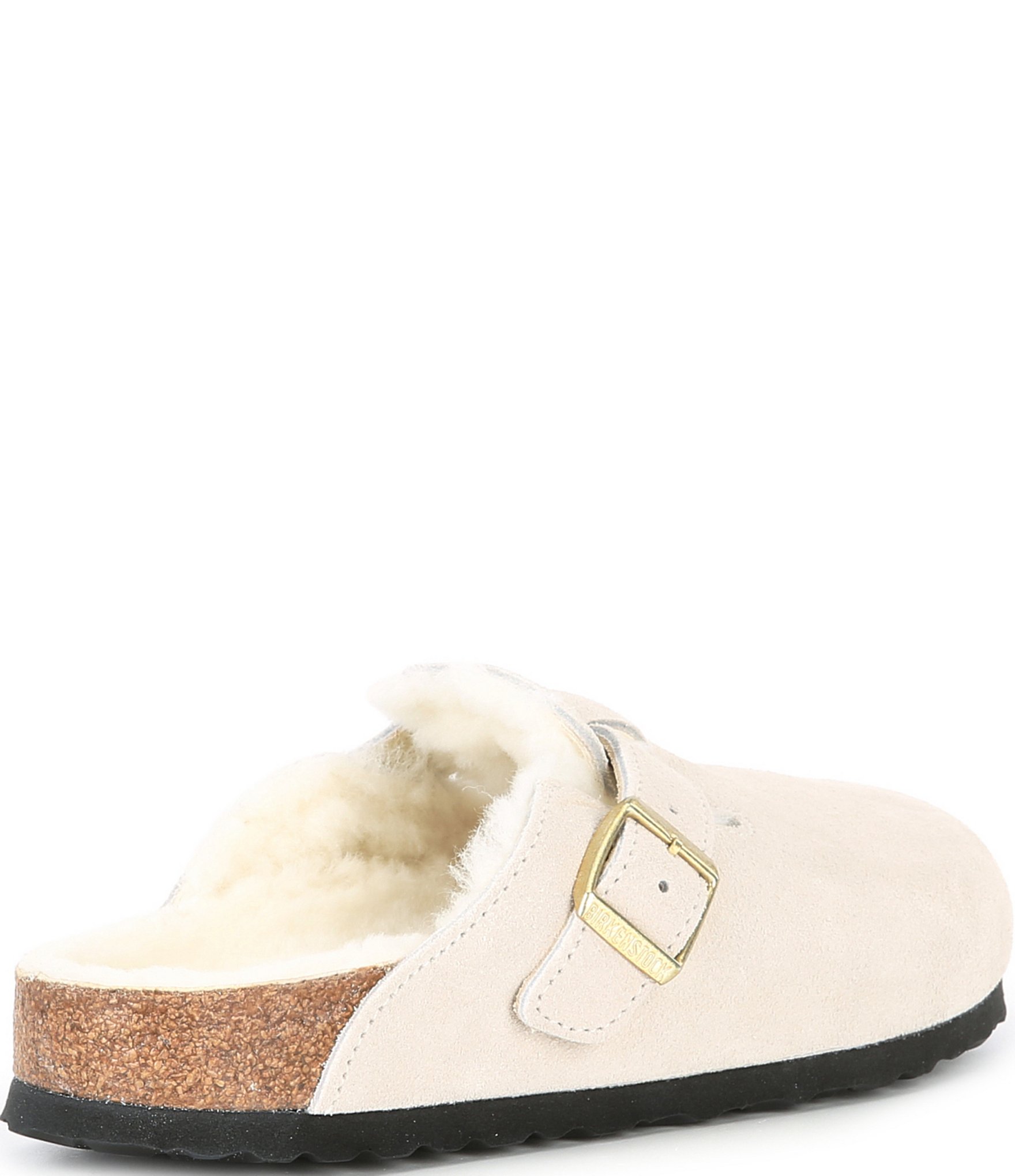 Birkenstock Women's Boston Suede Shearling-Lined Clogs