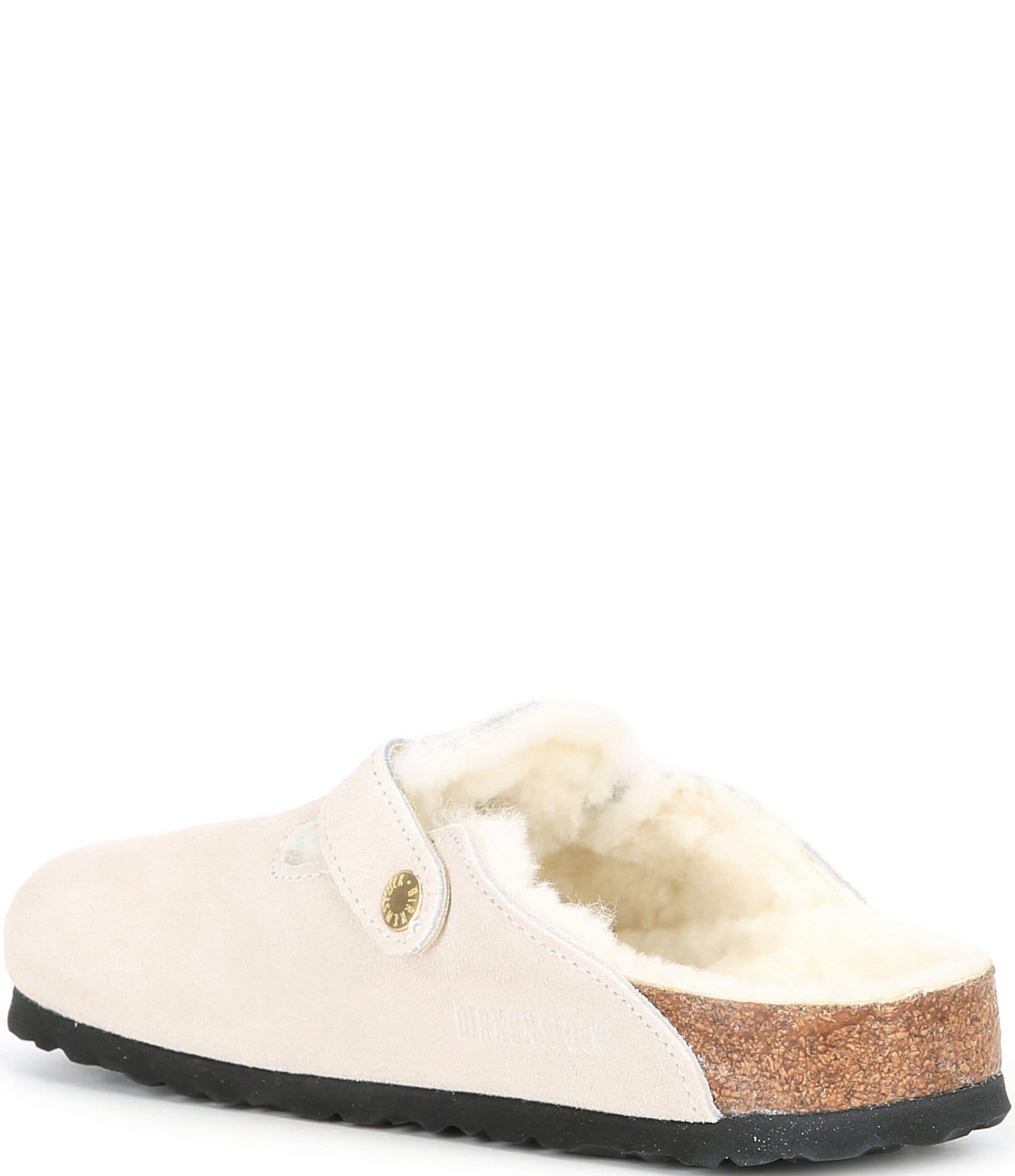 Birkenstock Women's Boston Suede Shearling-Lined Clogs
