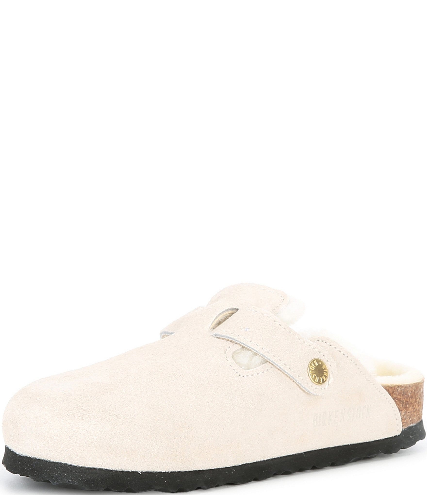 Birkenstock Women's Boston Suede Shearling-Lined Clogs