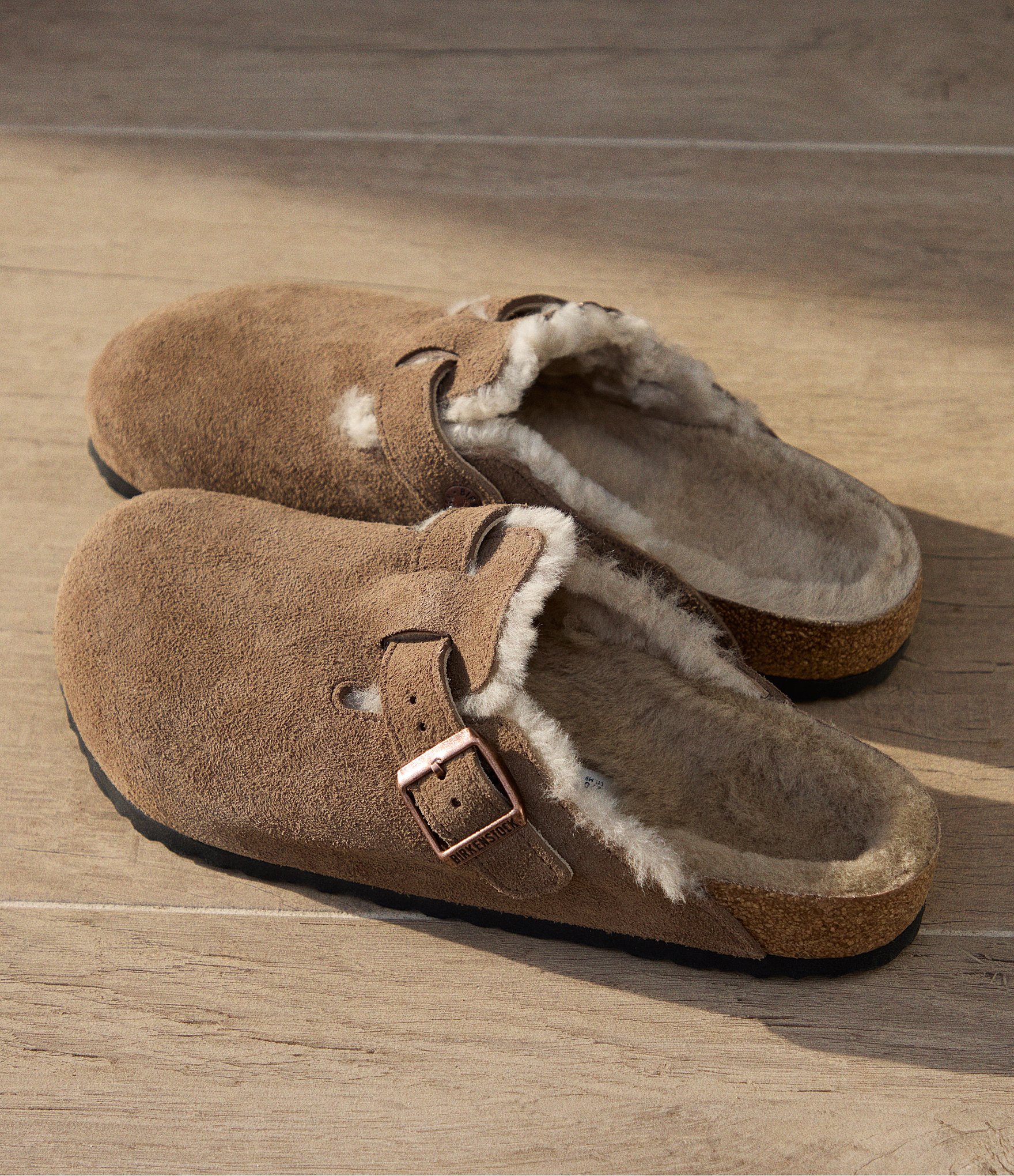 Birkenstock Women's Boston Suede Shearling Lined Clogs