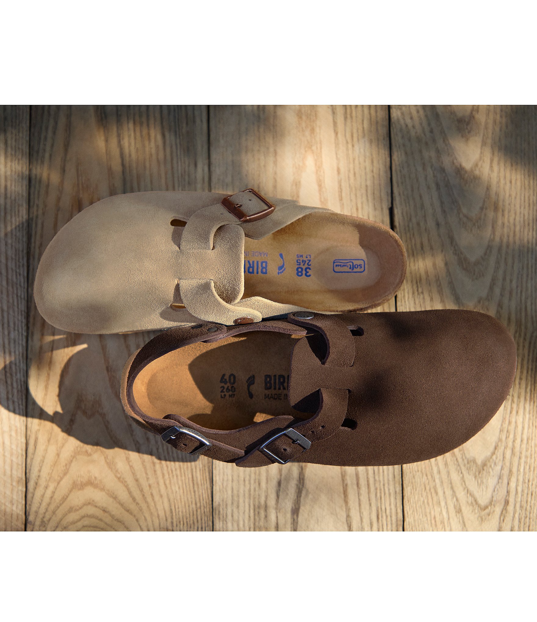 Birkenstock Men's Boston Suede Soft Footbed Family Matching Clogs