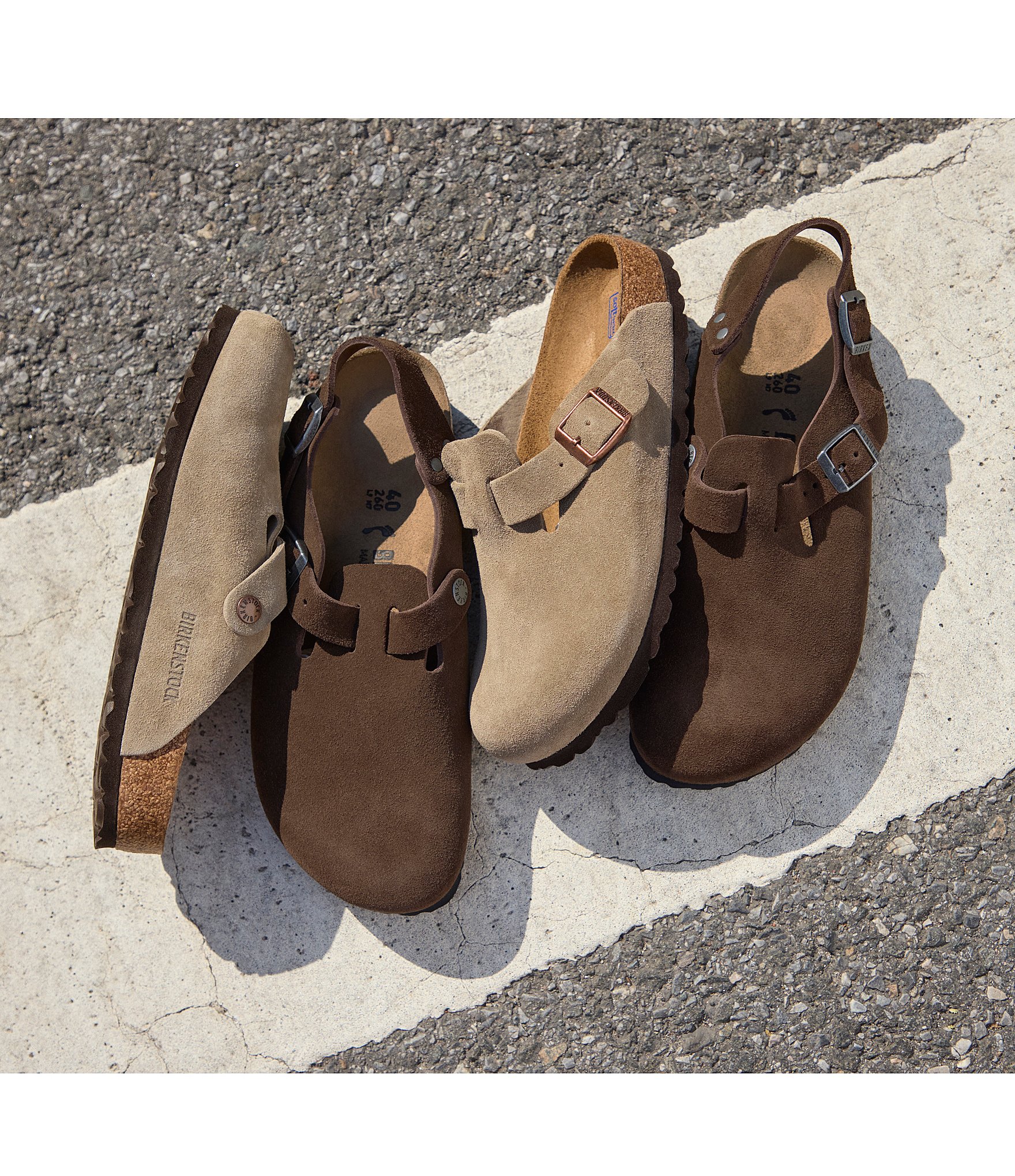 Birkenstock Men's Boston Suede Soft Footbed Family Matching Clogs