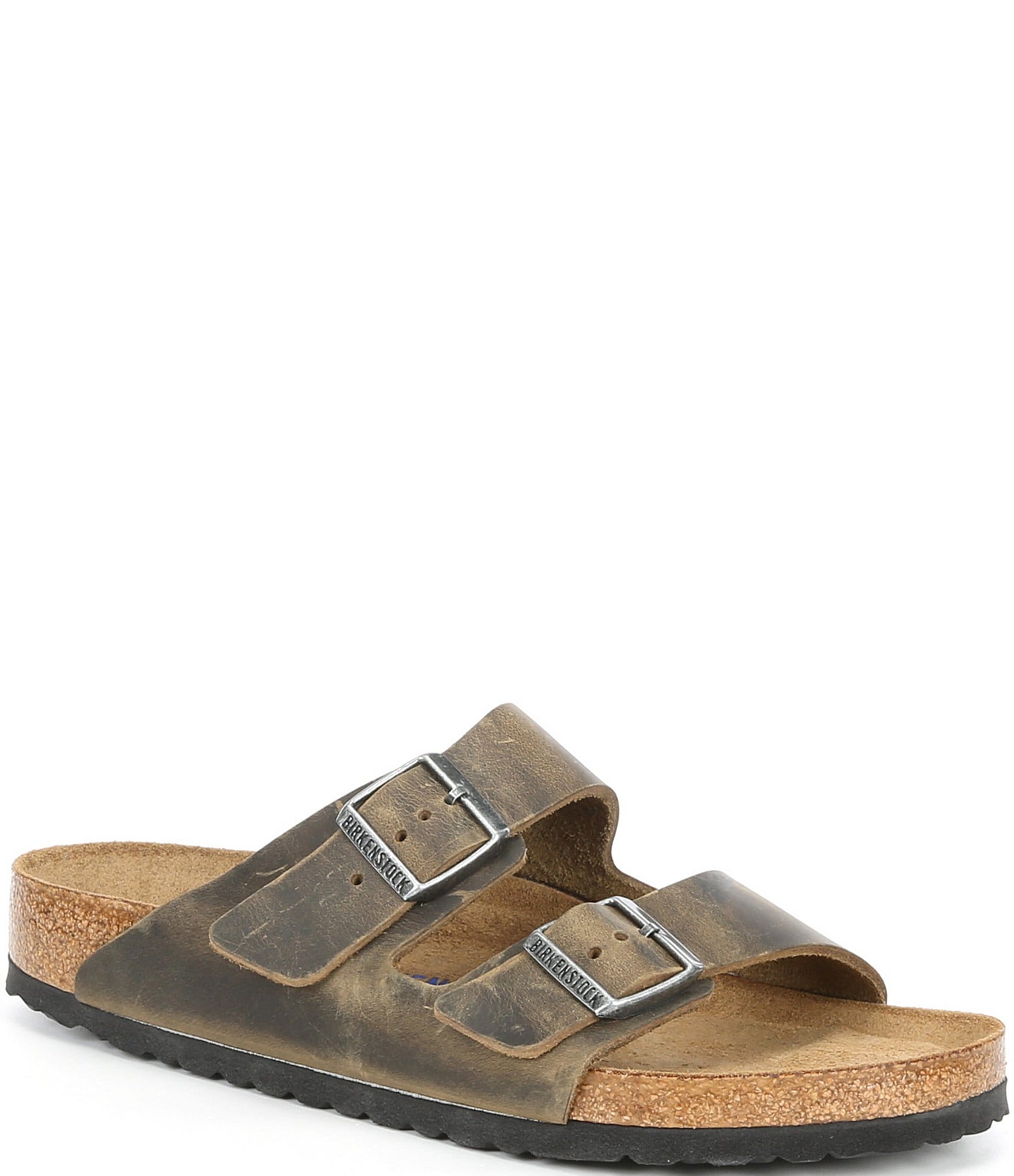 kolbøtte Såvel Beskrivelse Birkenstock Men's Arizona Soft Footbed Leather Sandals | Dillard's