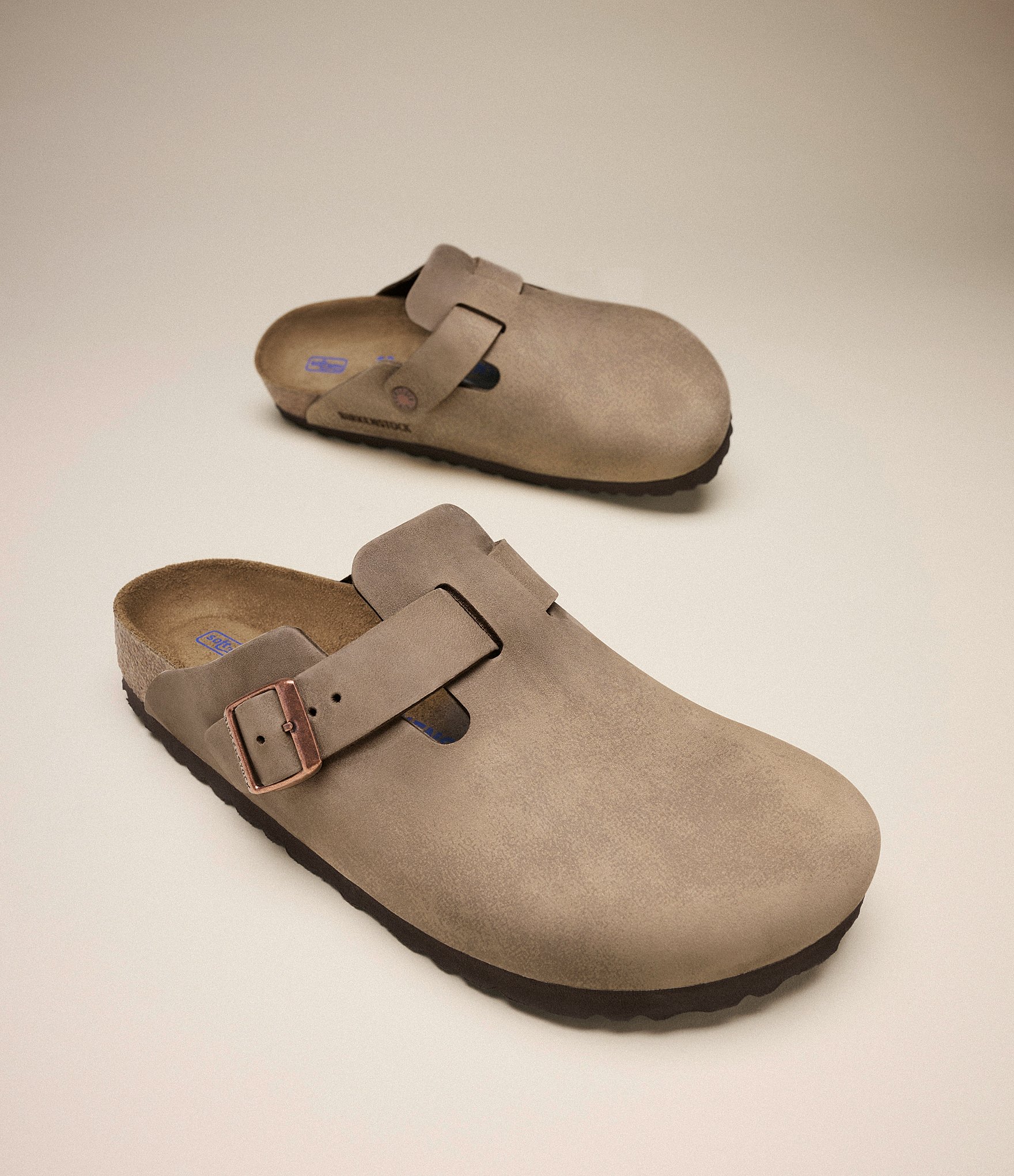 Birkenstock Men's Boston Oiled Leather Soft Footbed Slip On Clogs