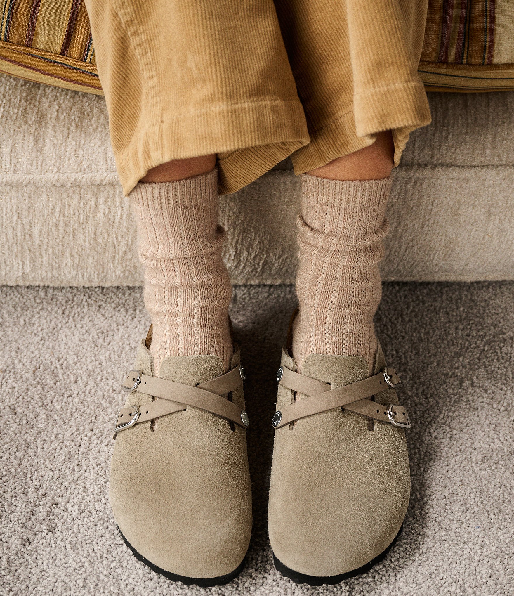 Birkenstock Women's Blair Suede Cross Strap Clogs