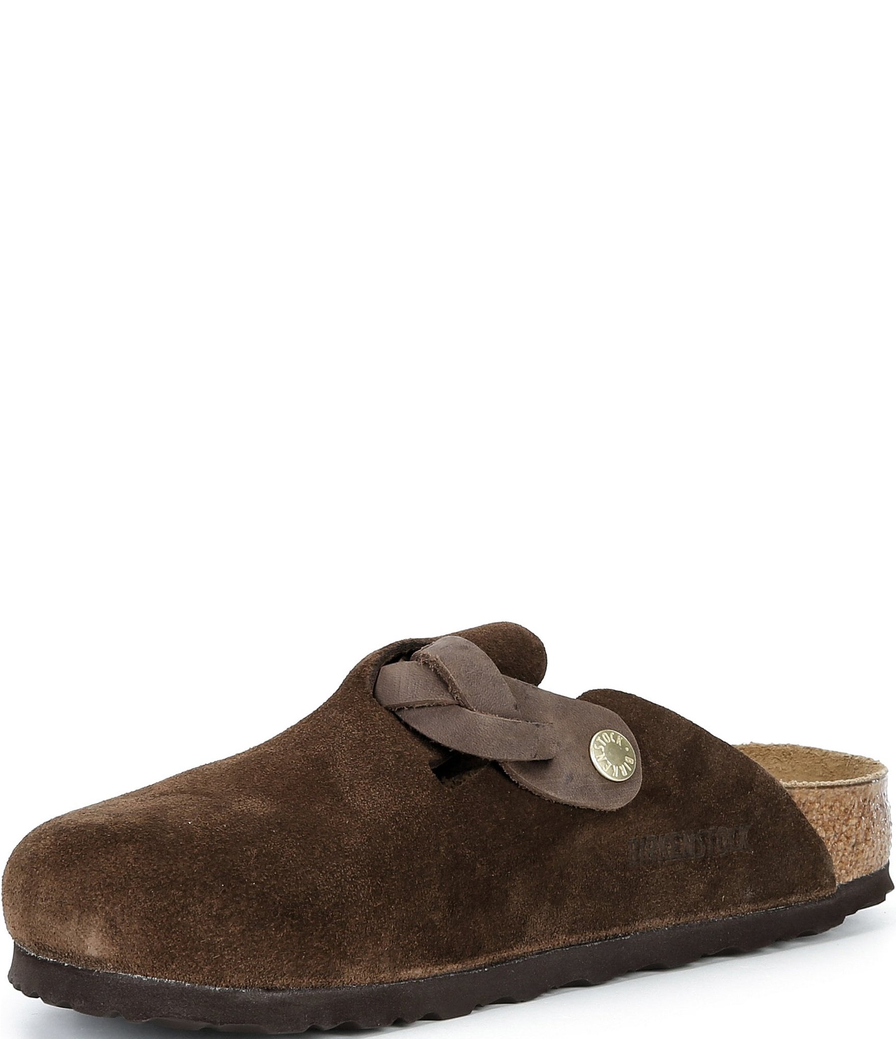 Birkenstock Women's Boston Braid Strap Suede Clogs