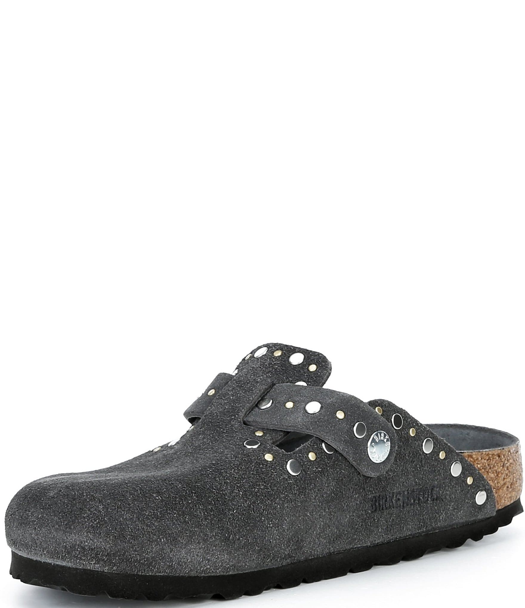 Birkenstock Women's Boston Suede Rivet Studded Clogs