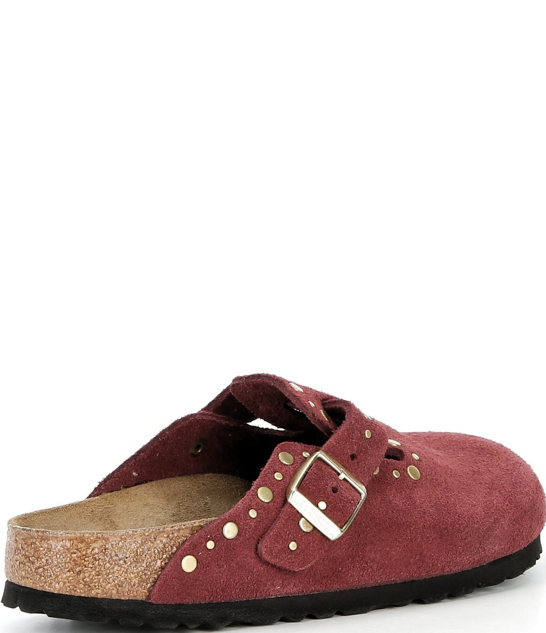 Birkenstock Women's Boston Suede Rivet Studded Clogs