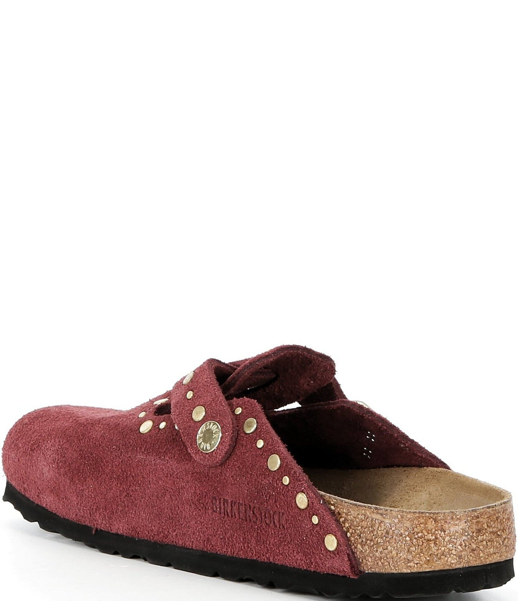 Birkenstock Women's Boston Suede Rivet Studded Clogs