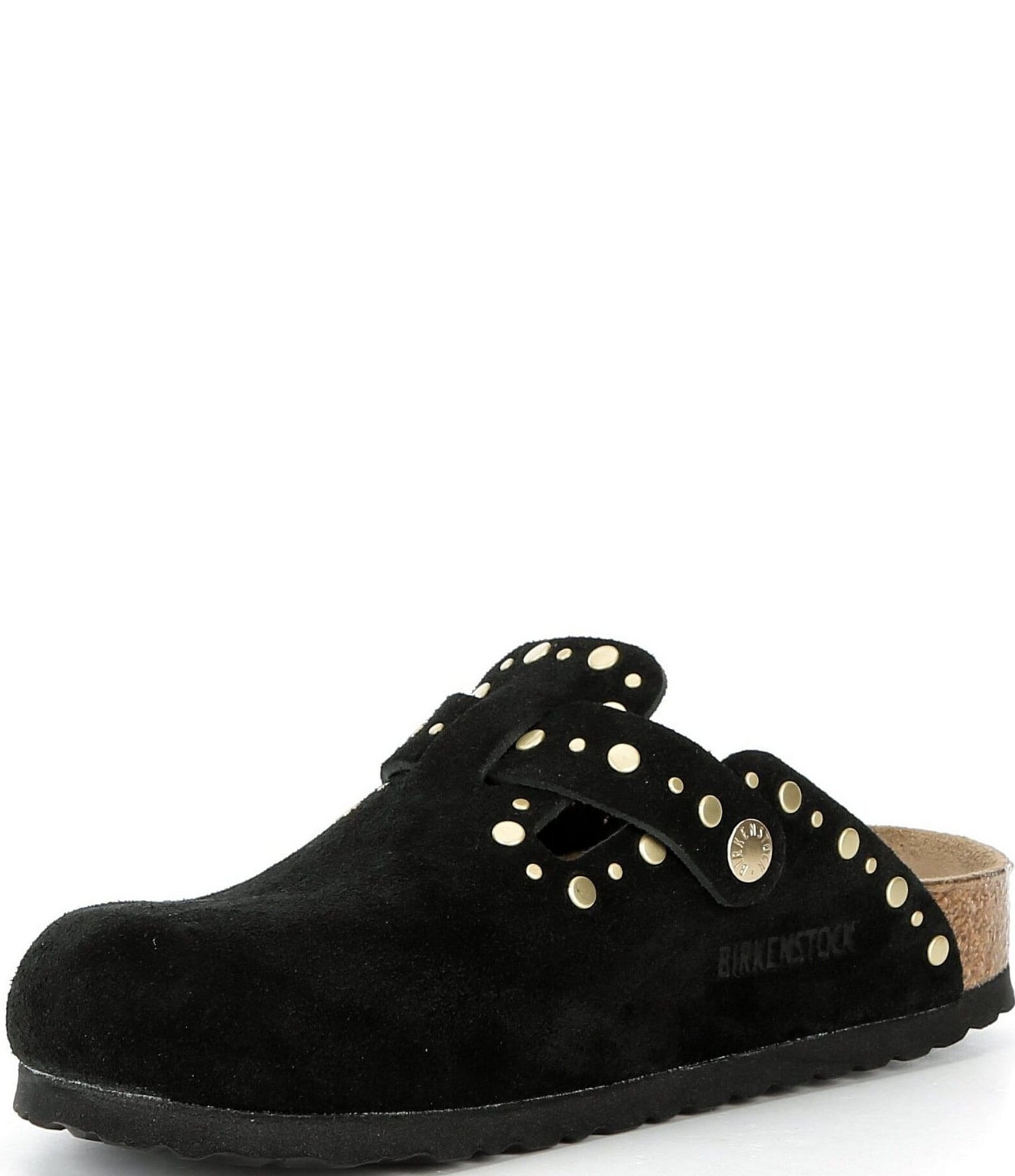 Birkenstock Women's Boston Suede Rivet Studded Clogs