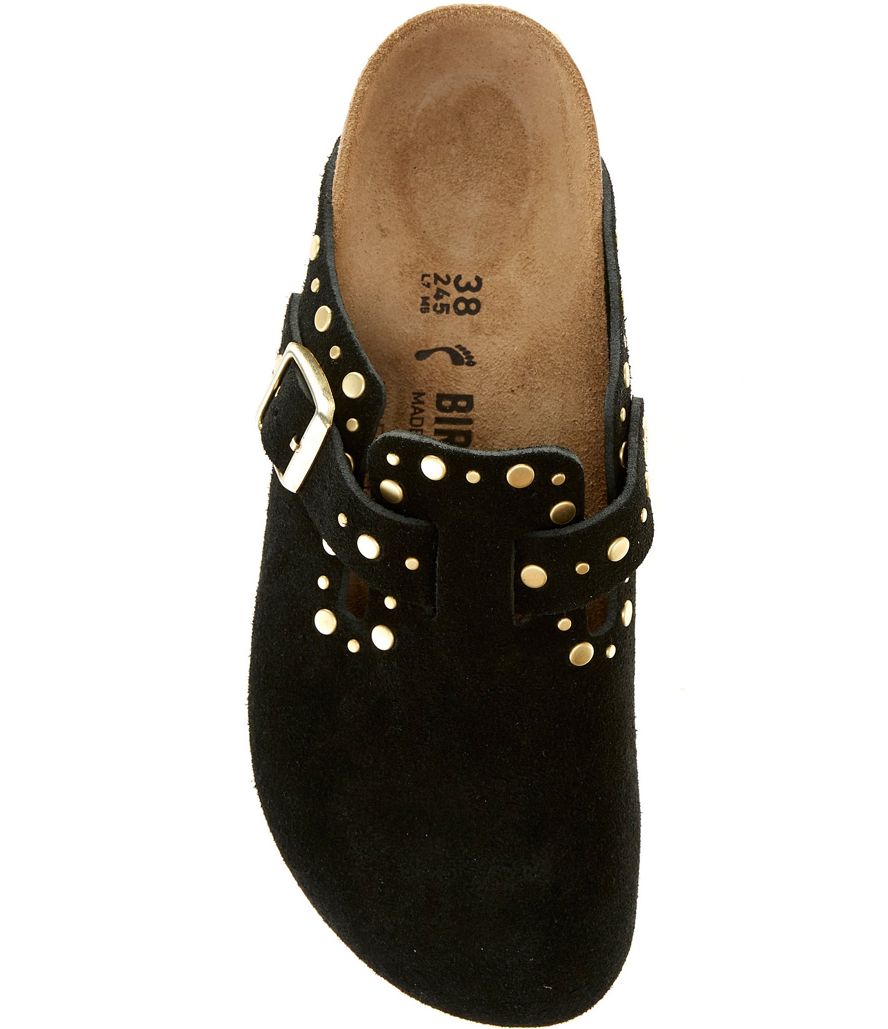 Birkenstock Women's Boston Suede Rivet Studded Clogs
