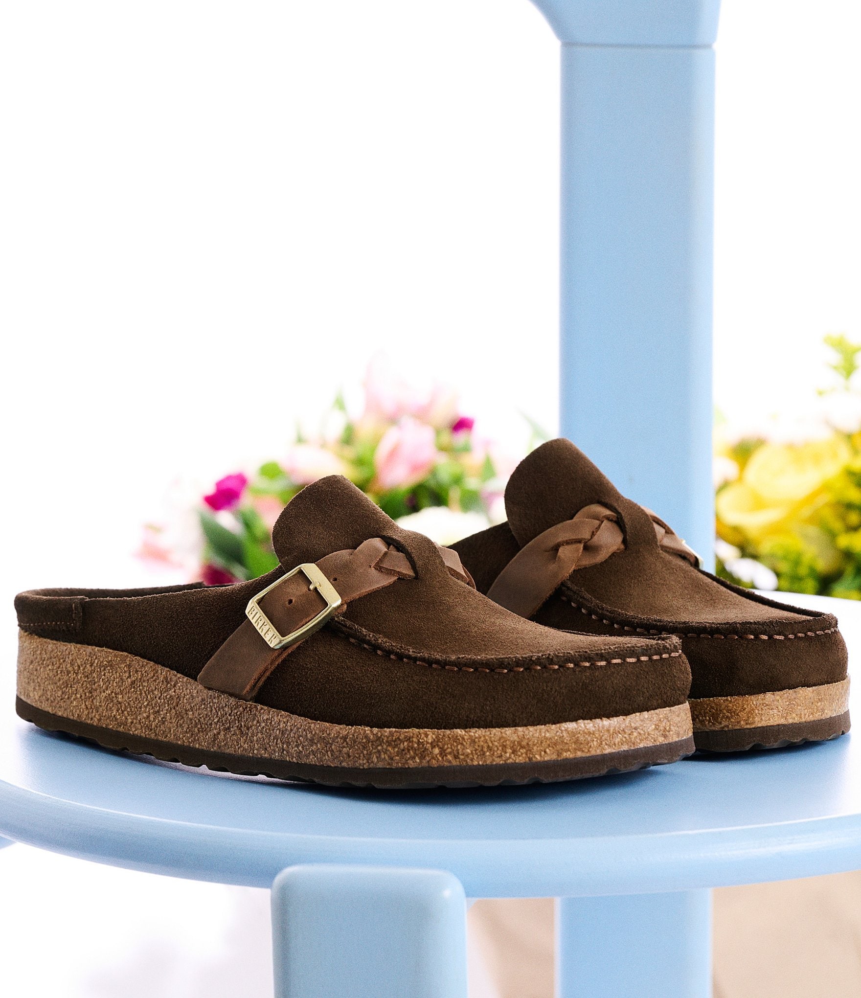 Birkenstock Women's Buckley Braided Suede Clogs