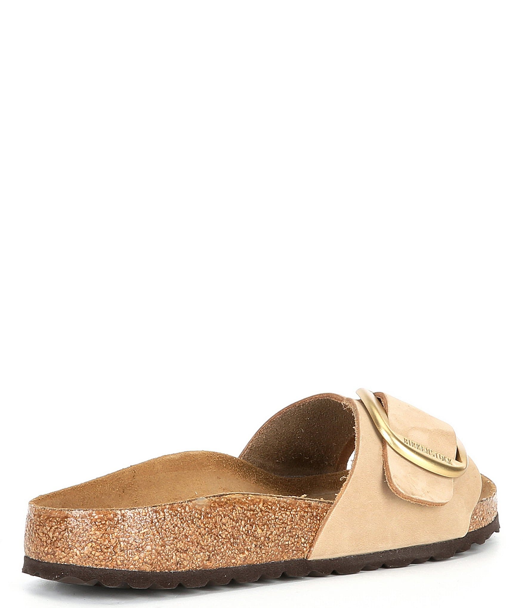 Birkenstock Madrid Big Buckle Detail Nubuck Slide Sandals